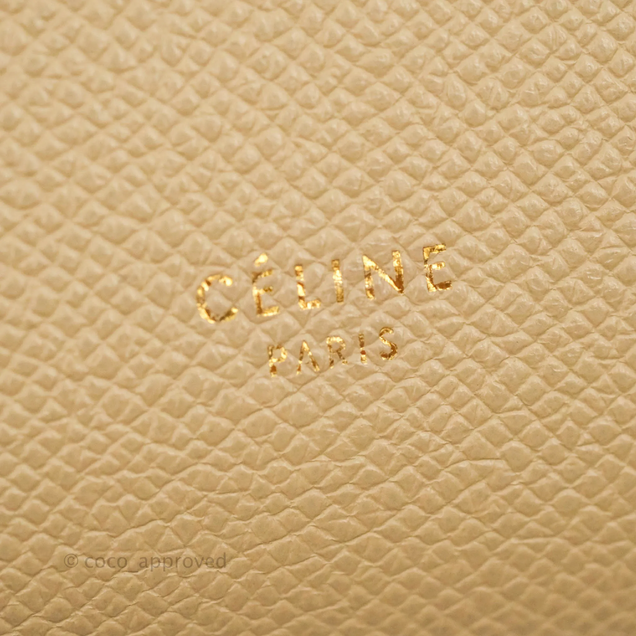 Celine Micro Belt Bag Light Taupe Grained Calfskin Gold Hardware