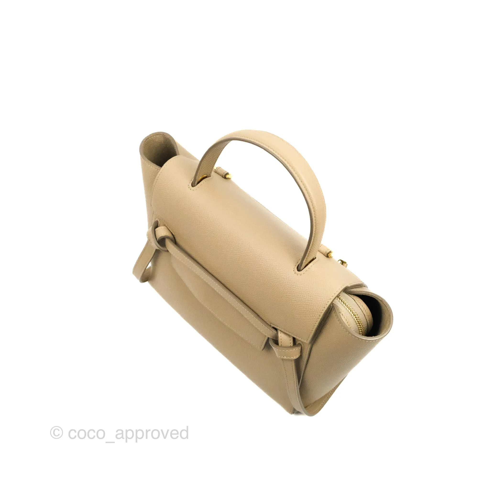 Celine Micro Belt Bag Light Taupe Grained Calfskin Gold Hardware