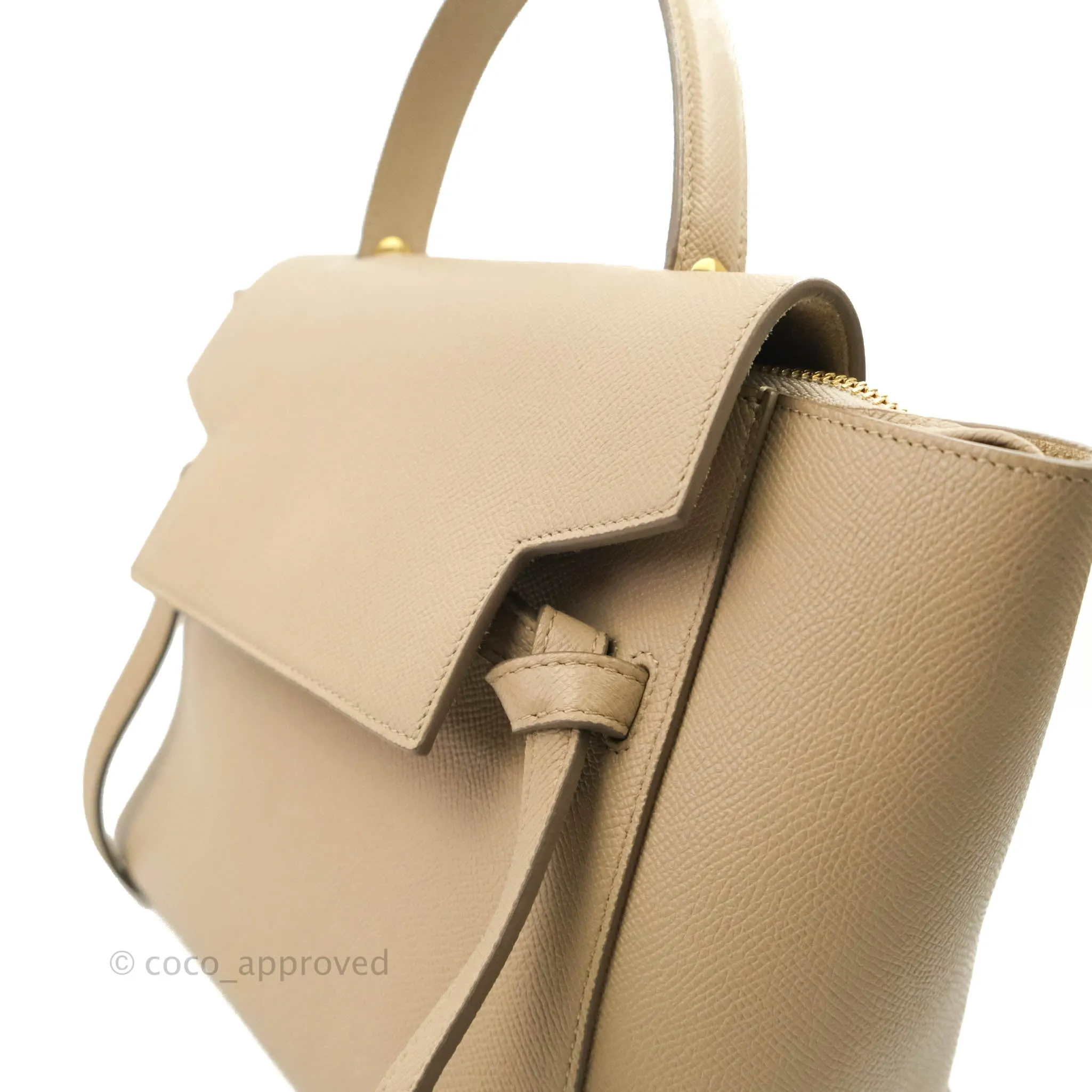 Celine Micro Belt Bag Light Taupe Grained Calfskin Gold Hardware
