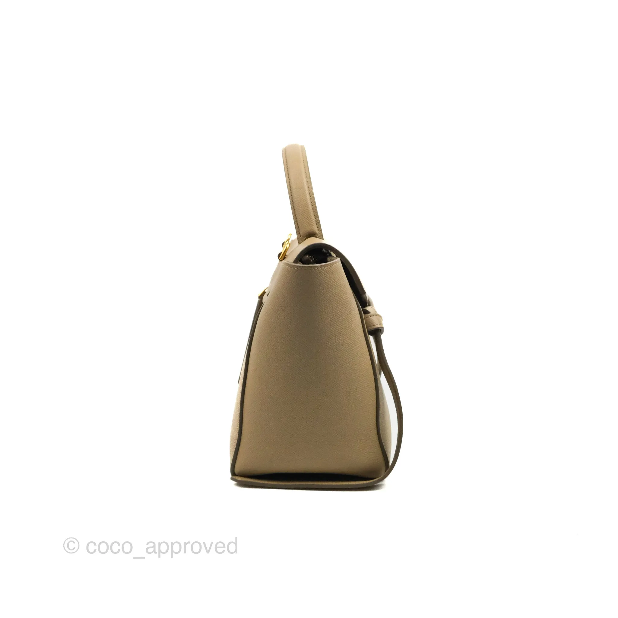Celine Micro Belt Bag Light Taupe Grained Calfskin Gold Hardware