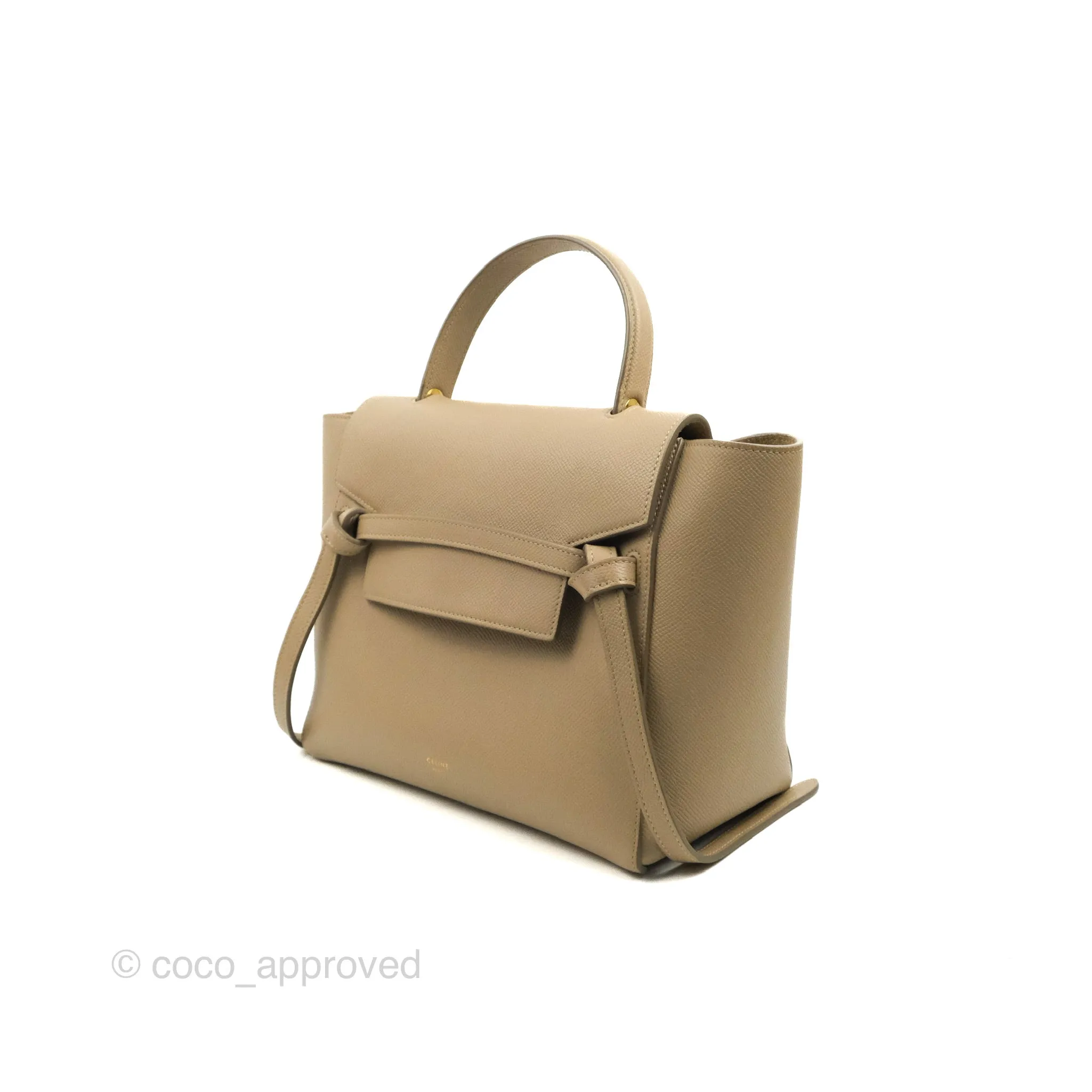 Celine Micro Belt Bag Light Taupe Grained Calfskin Gold Hardware