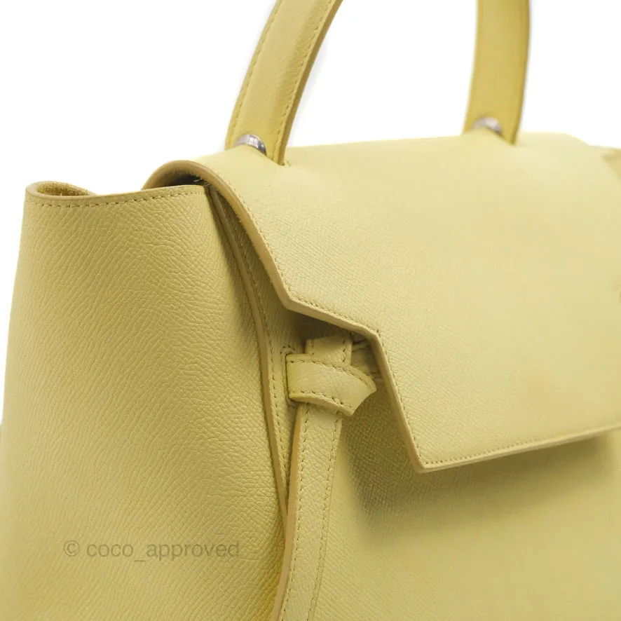 Celine Micro Belt Bag Yellow Grained Calfskin Silver Hardware
