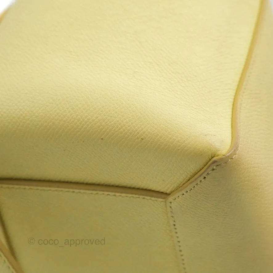 Celine Micro Belt Bag Yellow Grained Calfskin Silver Hardware