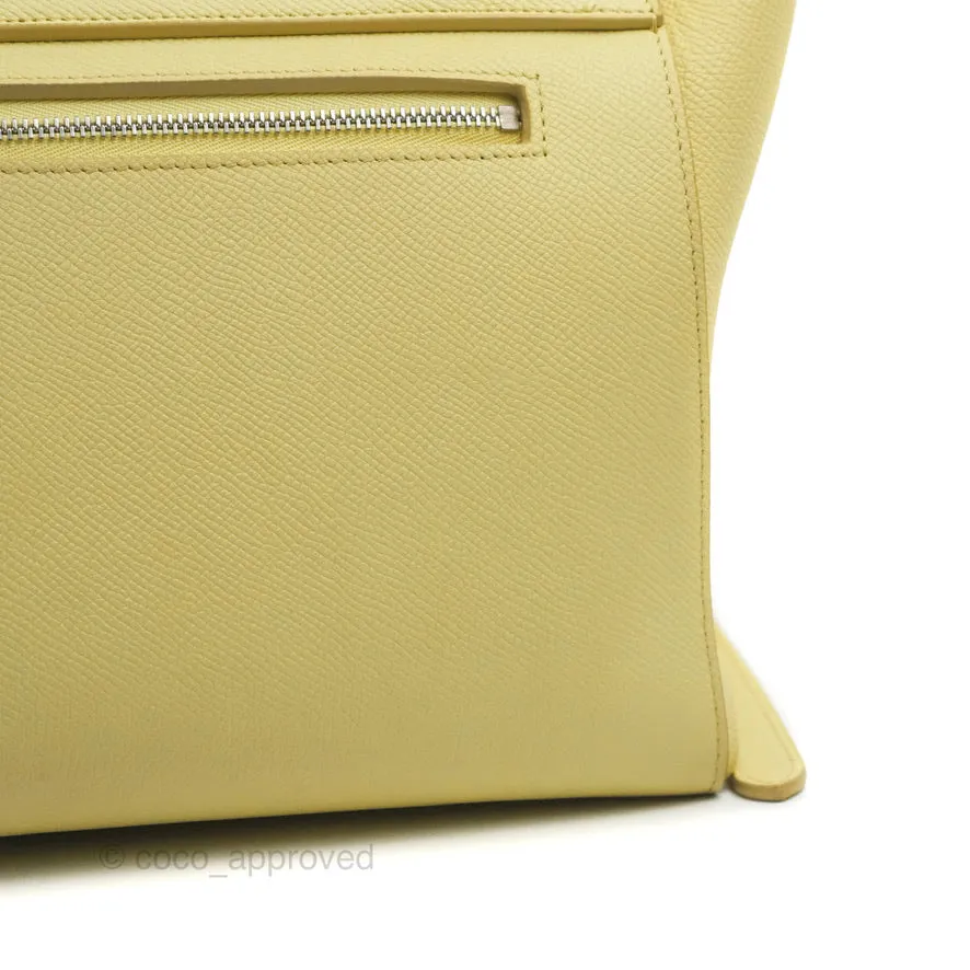 Celine Micro Belt Bag Yellow Grained Calfskin Silver Hardware