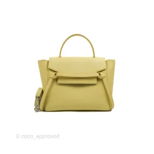 Celine Micro Belt Bag Yellow Grained Calfskin Silver Hardware