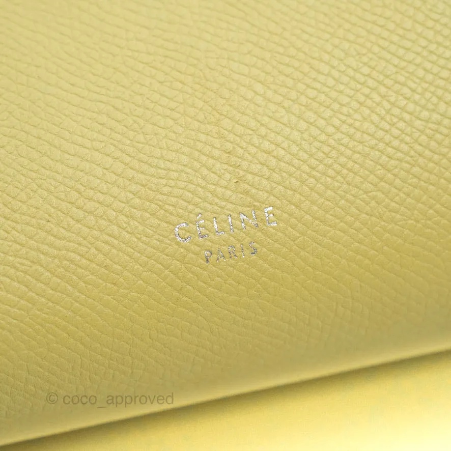 Celine Micro Belt Bag Yellow Grained Calfskin Silver Hardware