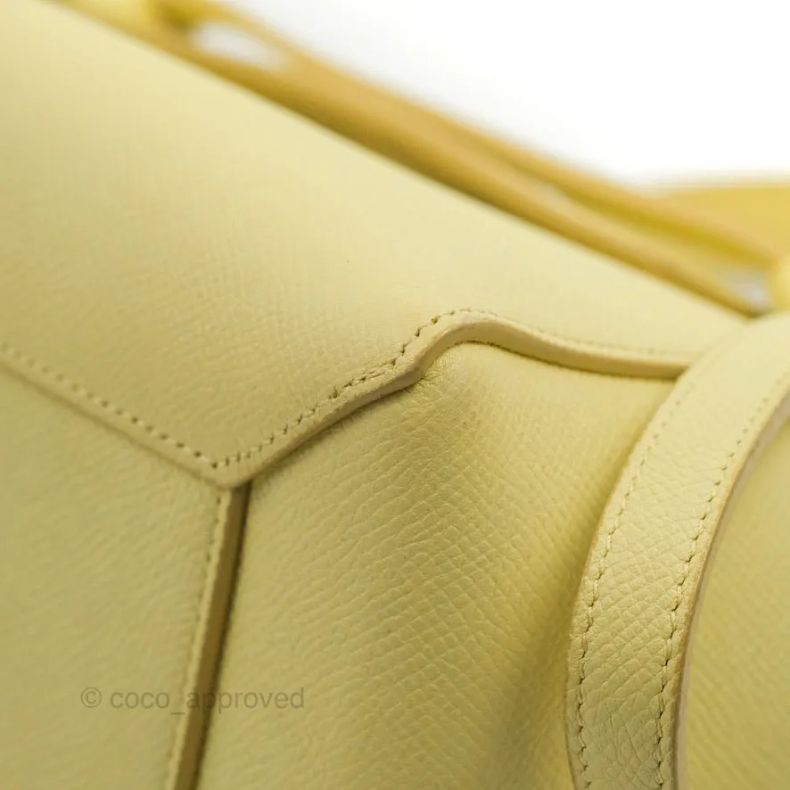 Celine Micro Belt Bag Yellow Grained Calfskin Silver Hardware