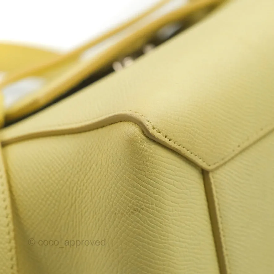 Celine Micro Belt Bag Yellow Grained Calfskin Silver Hardware