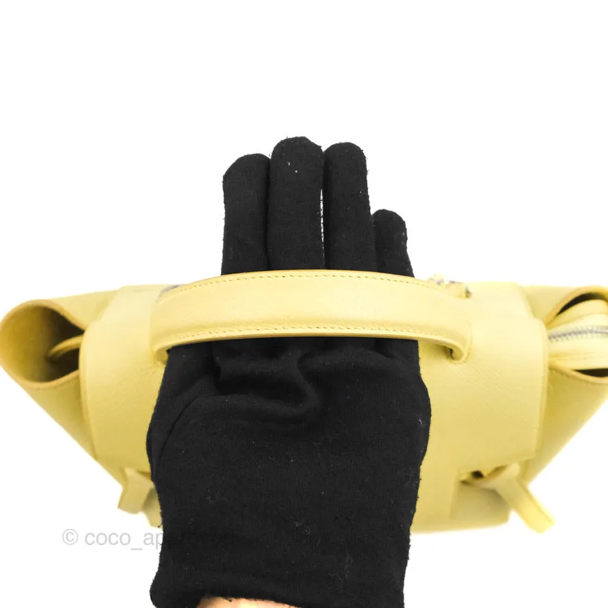 Celine Micro Belt Bag Yellow Grained Calfskin Silver Hardware
