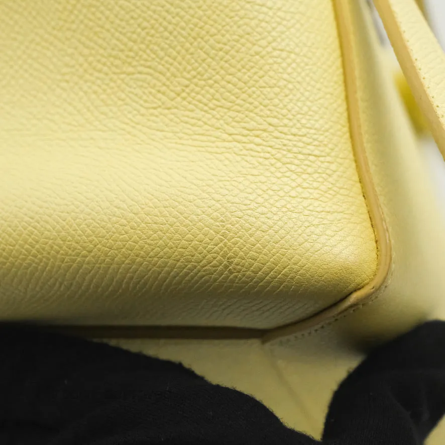 Celine Micro Belt Bag Yellow Grained Calfskin Silver Hardware