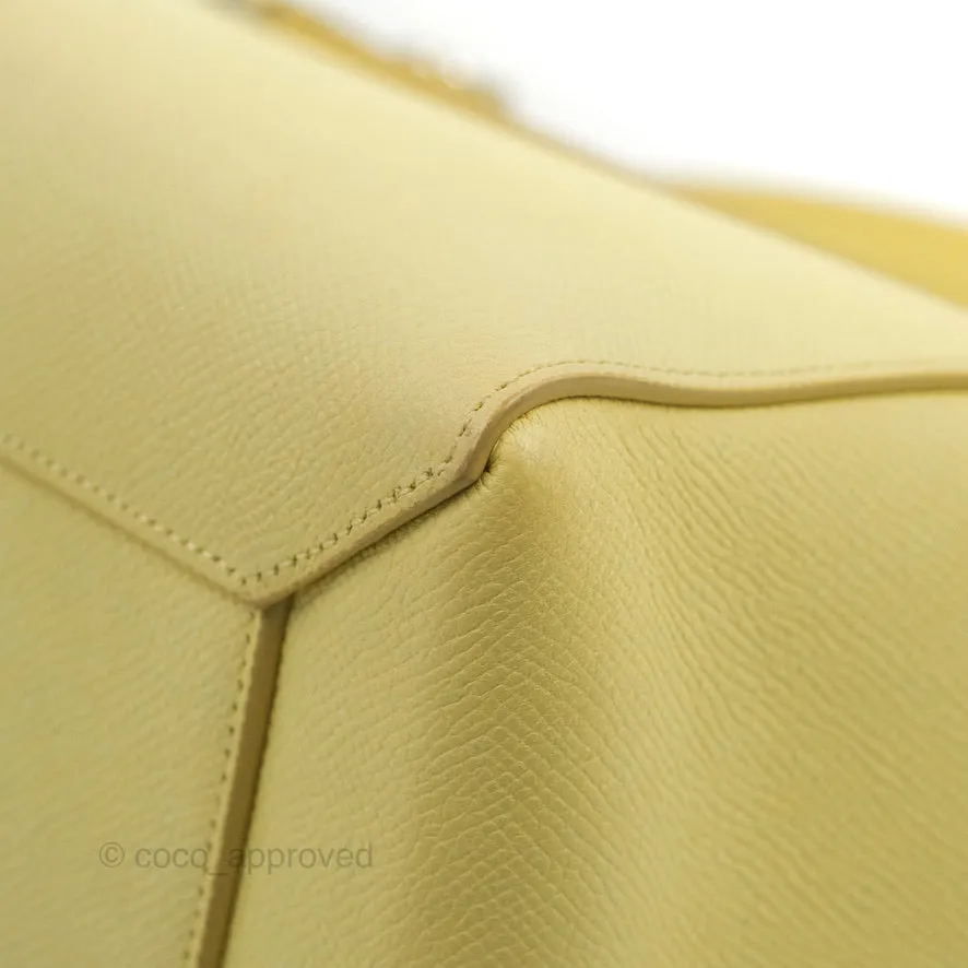 Celine Micro Belt Bag Yellow Grained Calfskin Silver Hardware