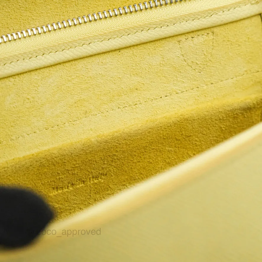 Celine Micro Belt Bag Yellow Grained Calfskin Silver Hardware