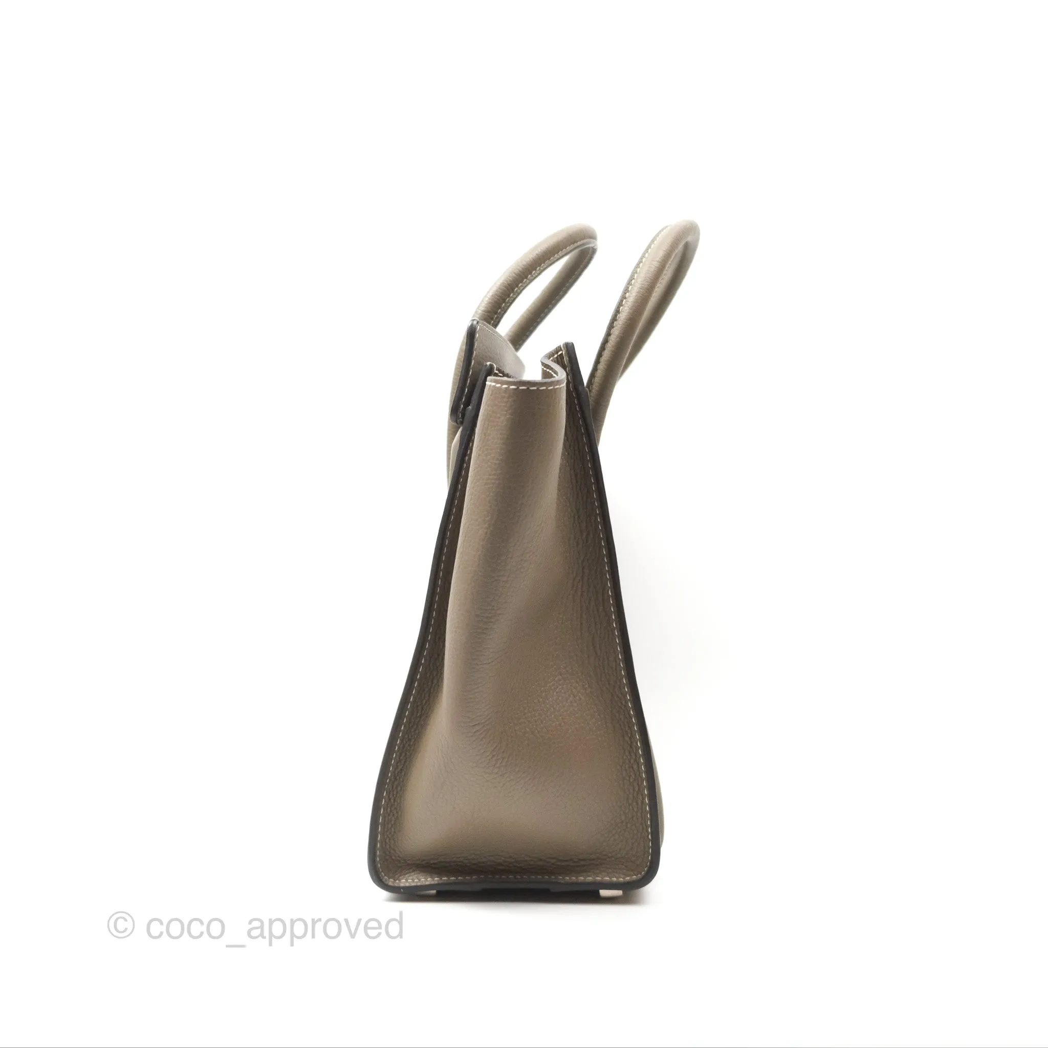 Celine Micro Luggage Bag Souris Drummed Calfskin