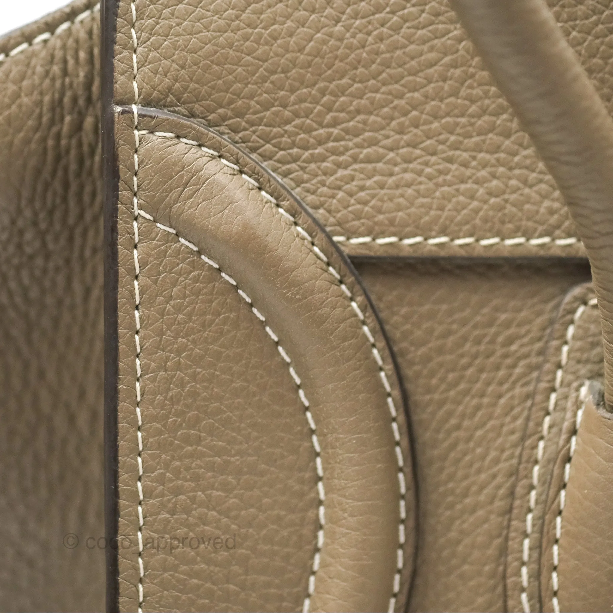 Celine Micro Luggage Bag Souris Drummed Calfskin