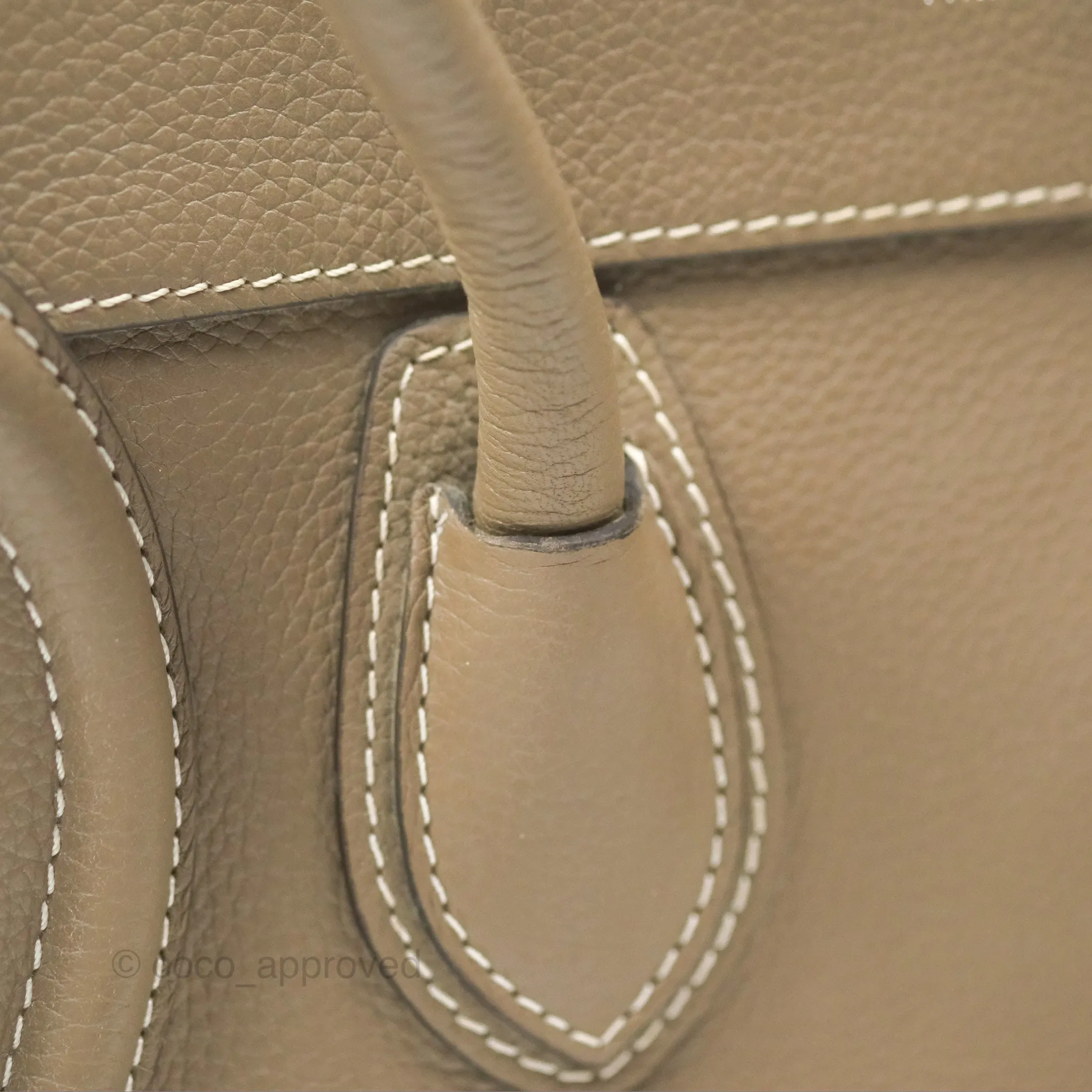Celine Micro Luggage Bag Souris Drummed Calfskin