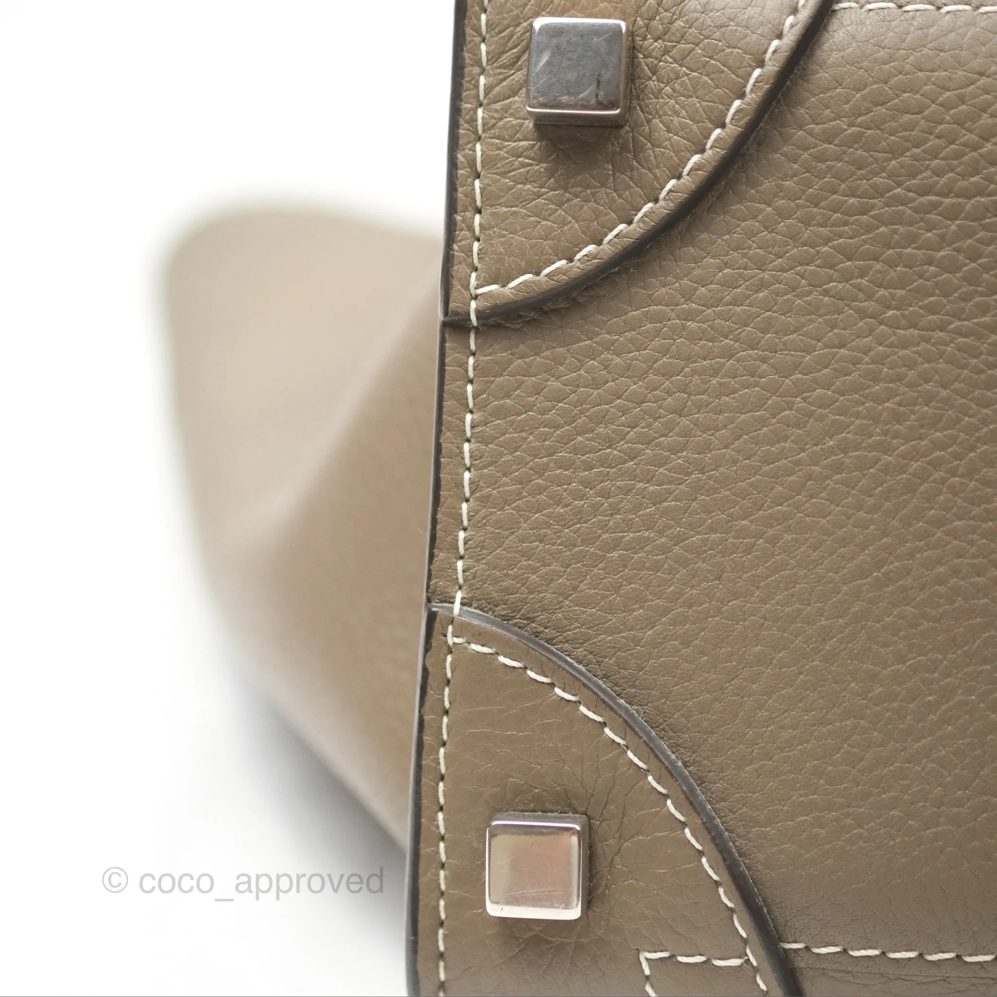 Celine Micro Luggage Bag Souris Drummed Calfskin