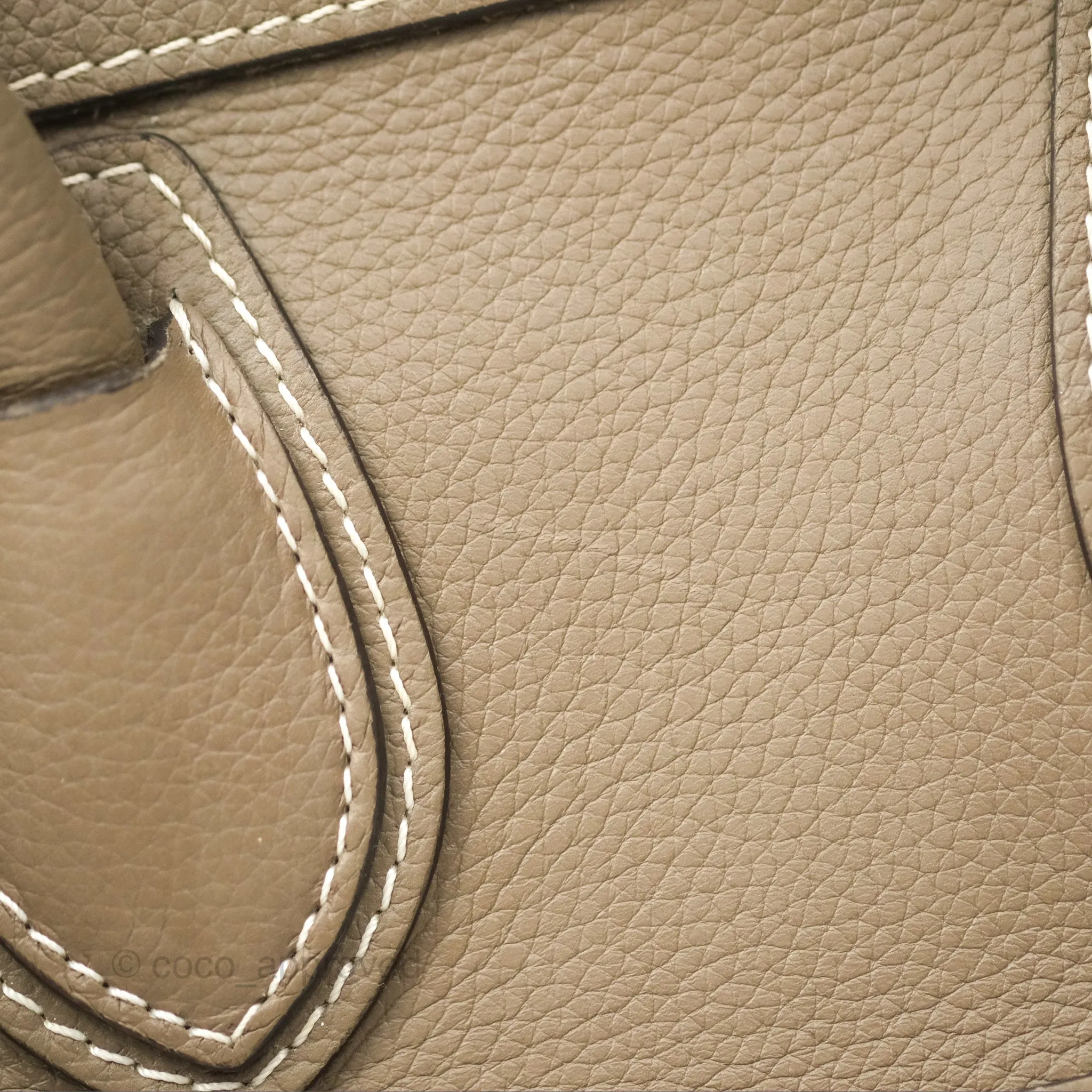 Celine Micro Luggage Bag Souris Drummed Calfskin