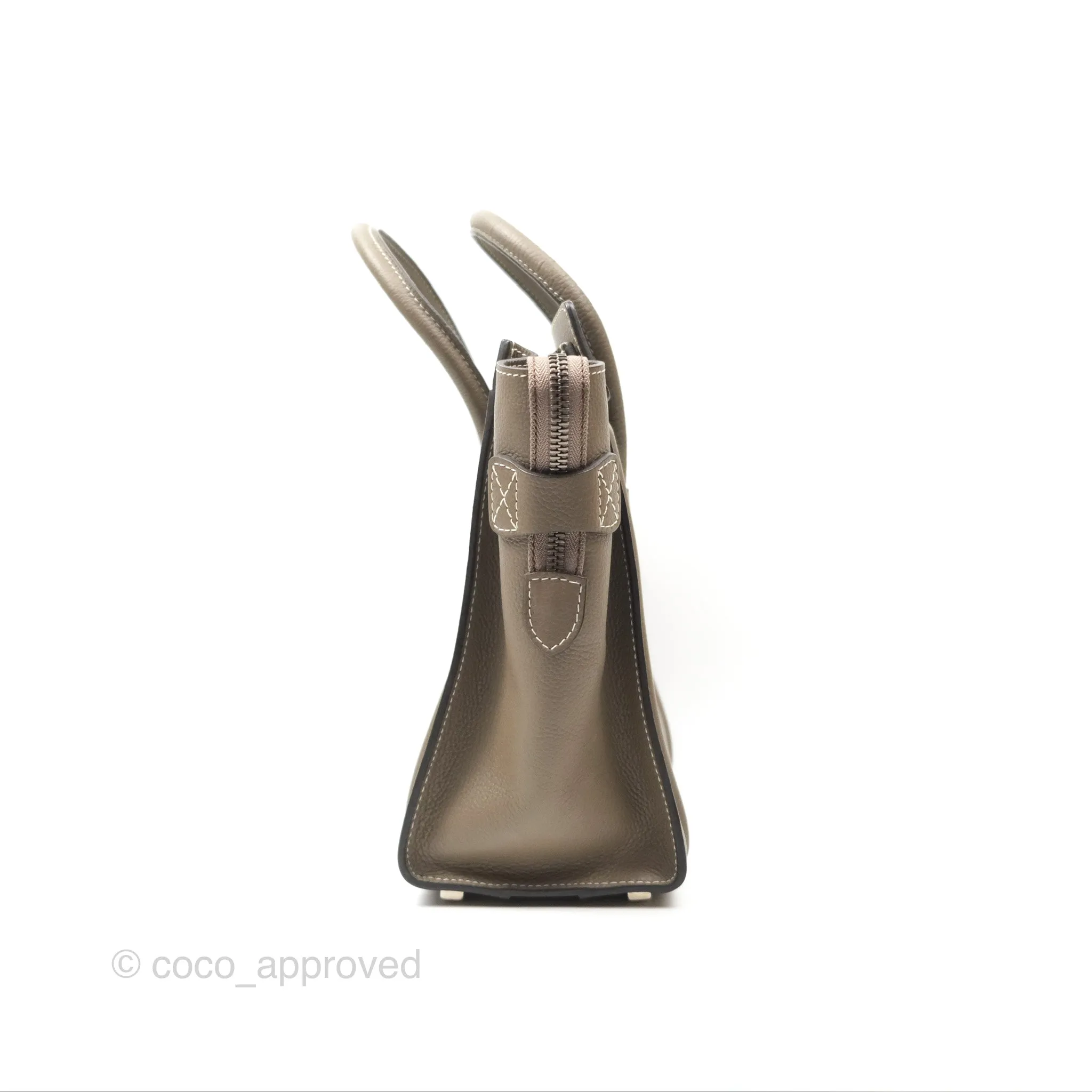 Celine Micro Luggage Bag Souris Drummed Calfskin