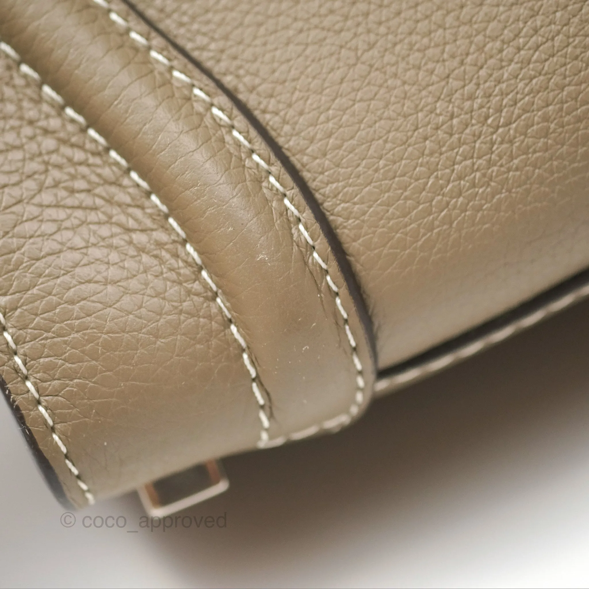 Celine Micro Luggage Bag Souris Drummed Calfskin