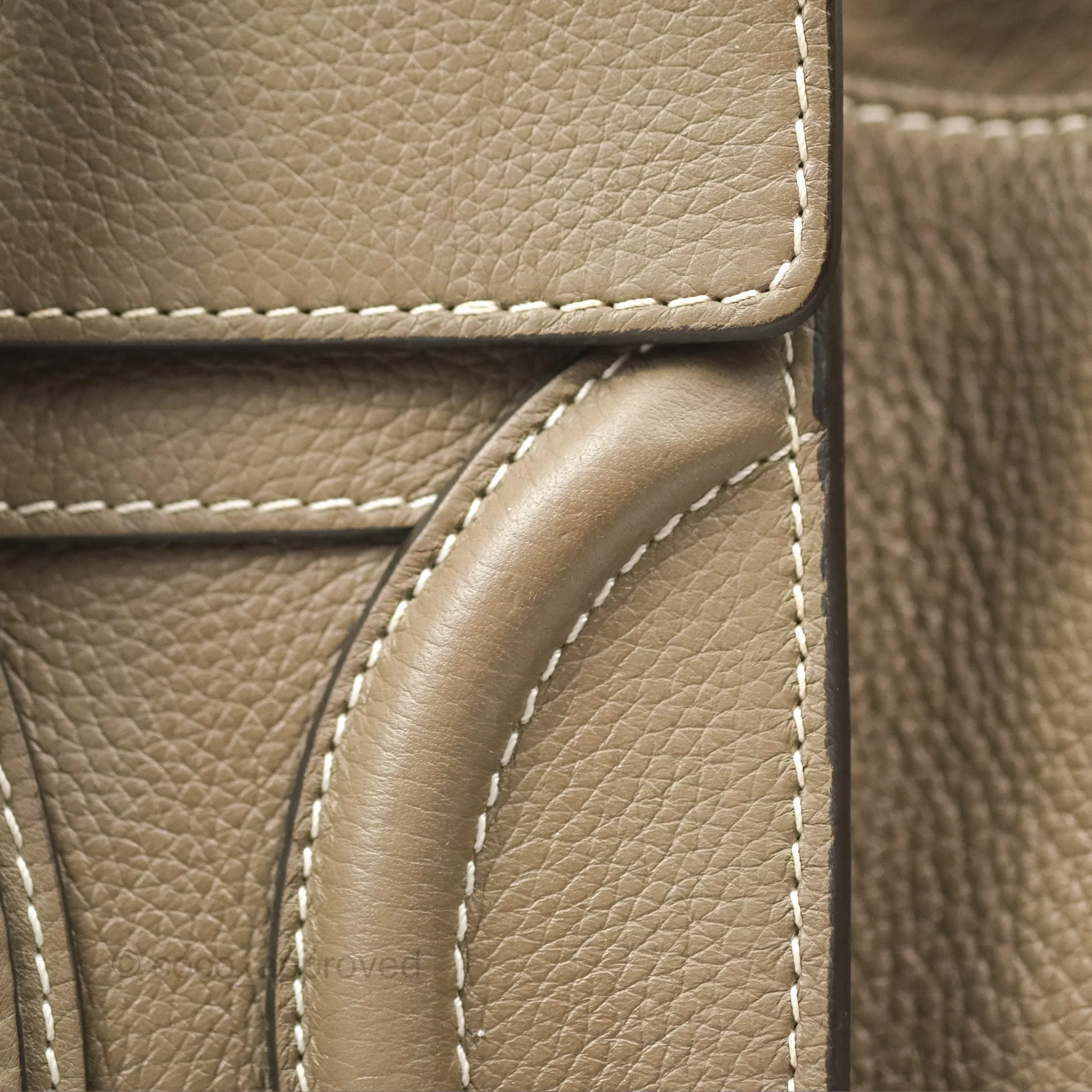 Celine Micro Luggage Bag Souris Drummed Calfskin