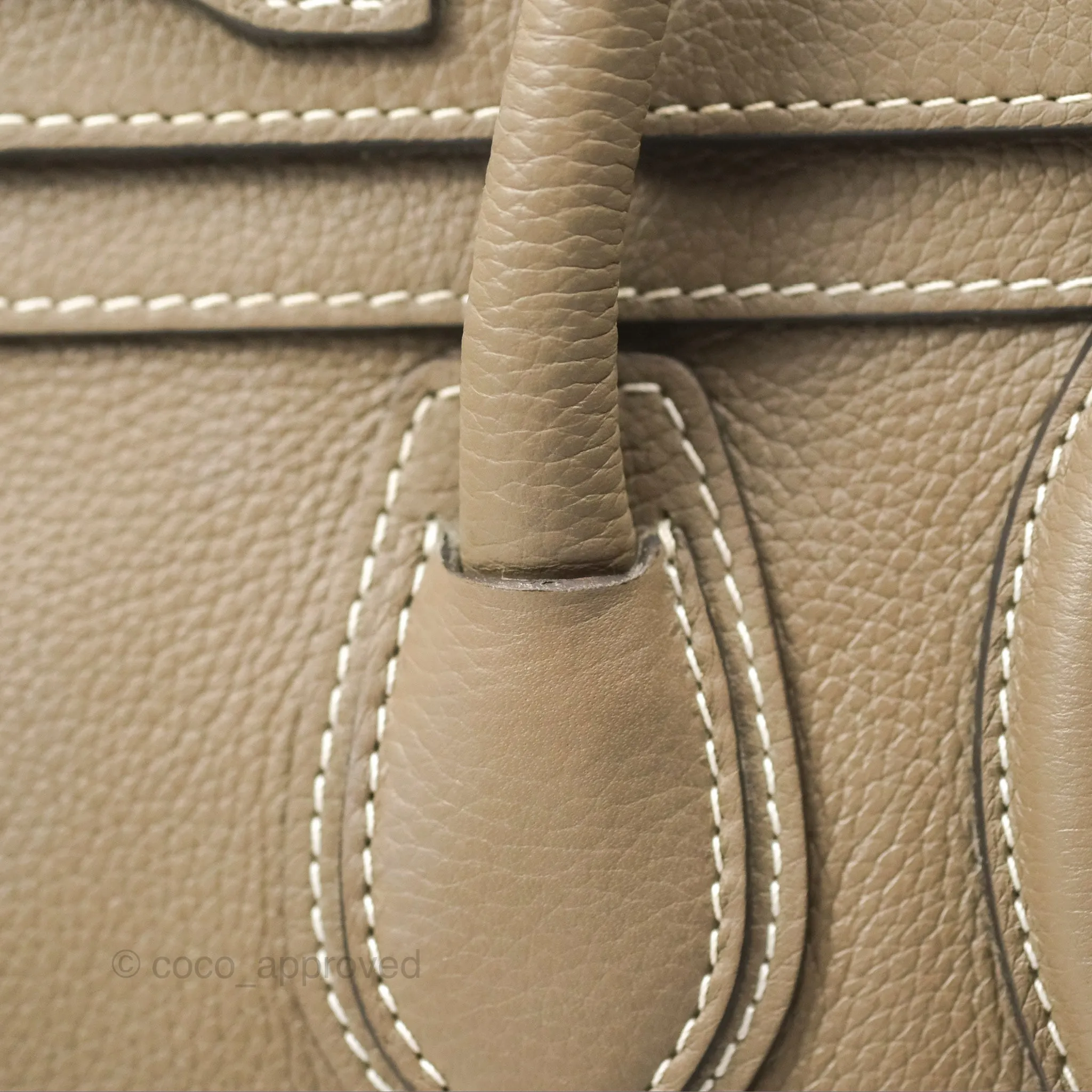 Celine Micro Luggage Bag Souris Drummed Calfskin