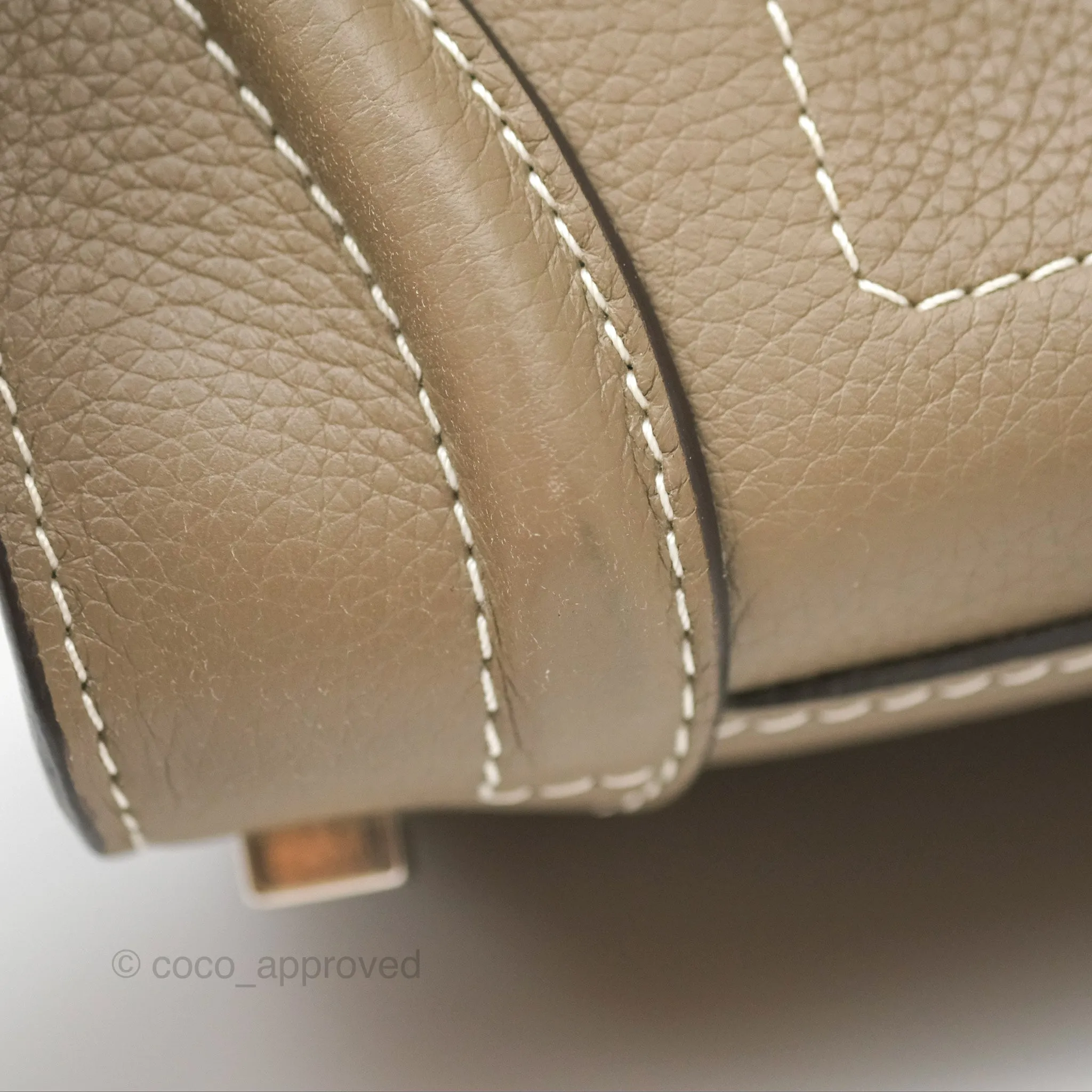 Celine Micro Luggage Bag Souris Drummed Calfskin