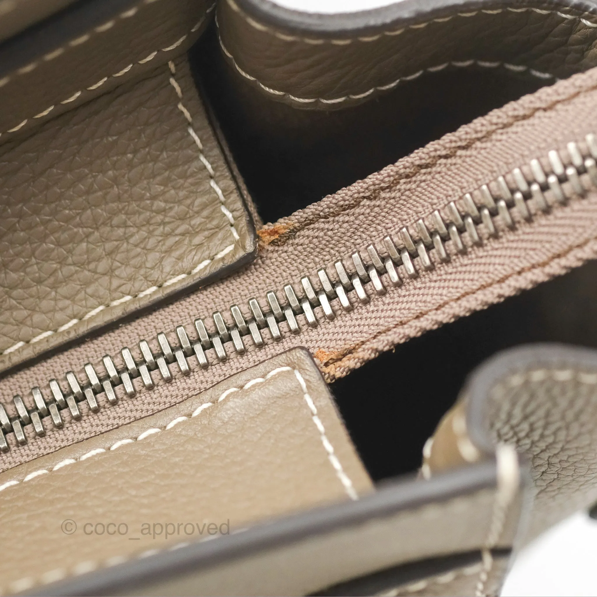 Celine Micro Luggage Bag Souris Drummed Calfskin