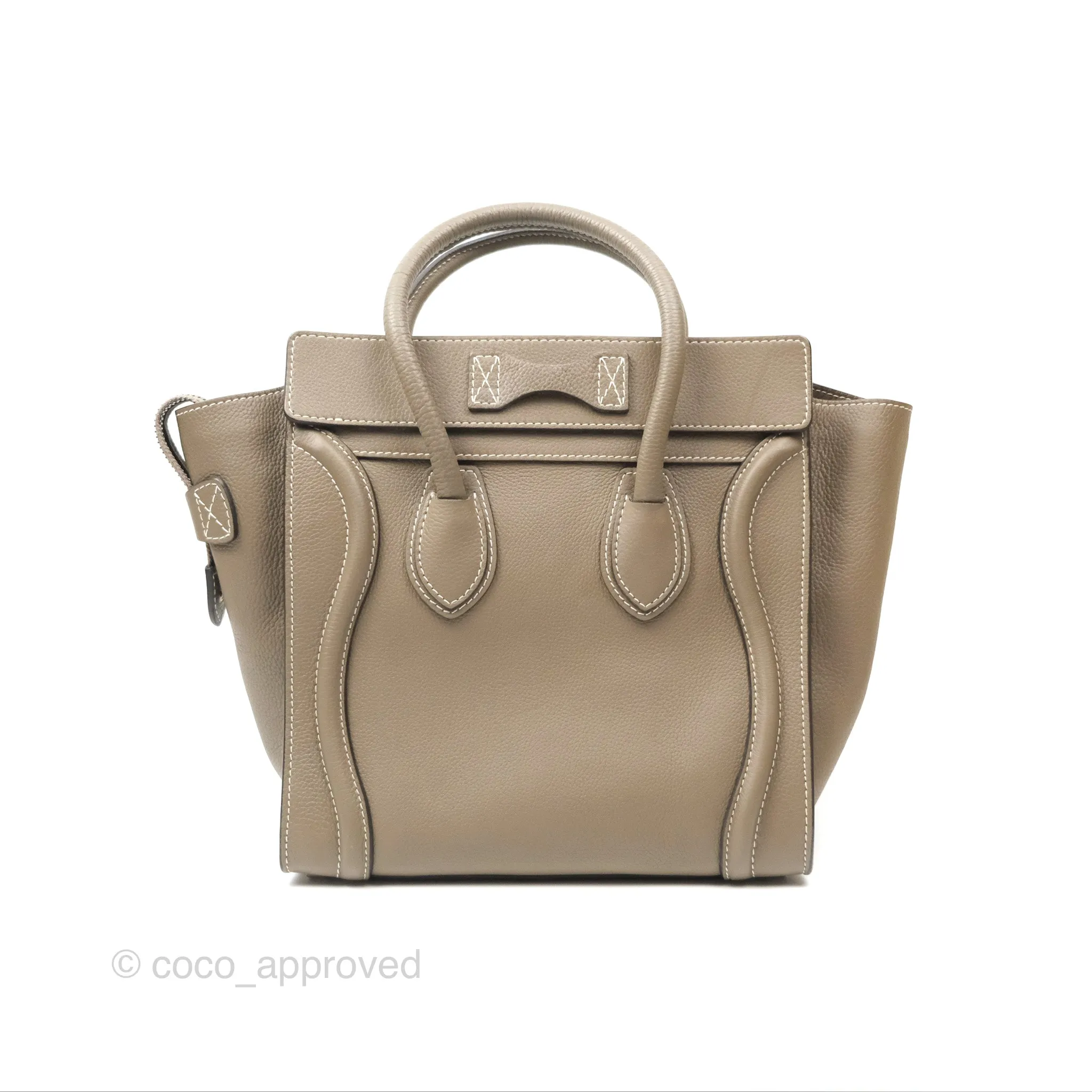 Celine Micro Luggage Bag Souris Drummed Calfskin