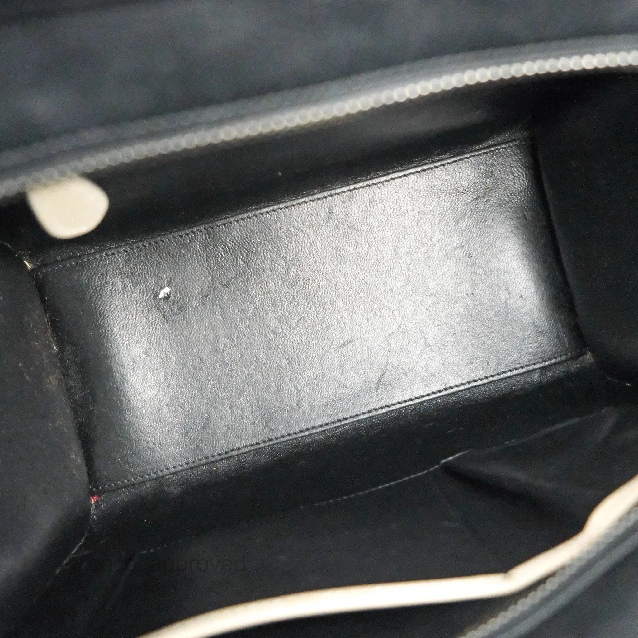 Celine Micro Luggage Bag Taupe/Blue/Black Calfskin