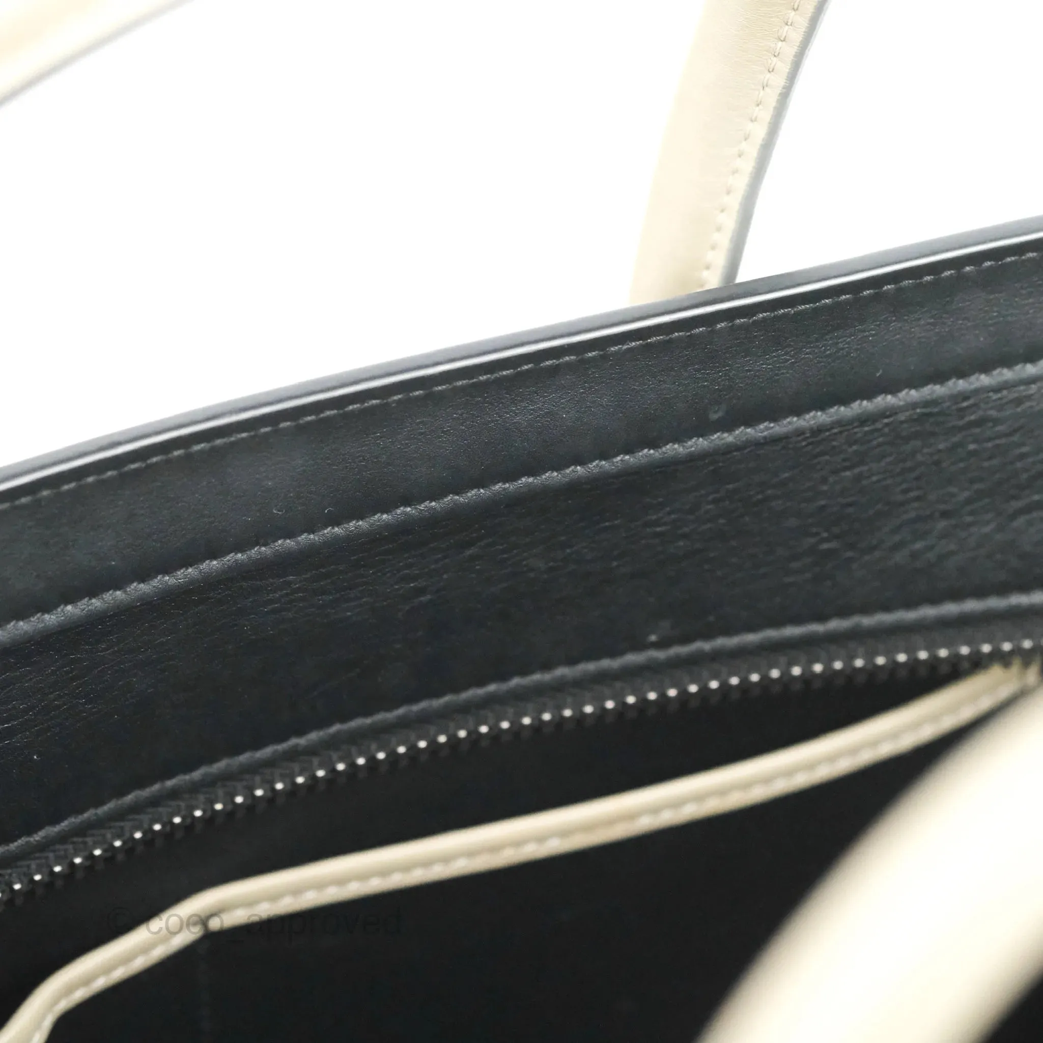 Celine Micro Luggage Bag Taupe/Blue/Black Calfskin