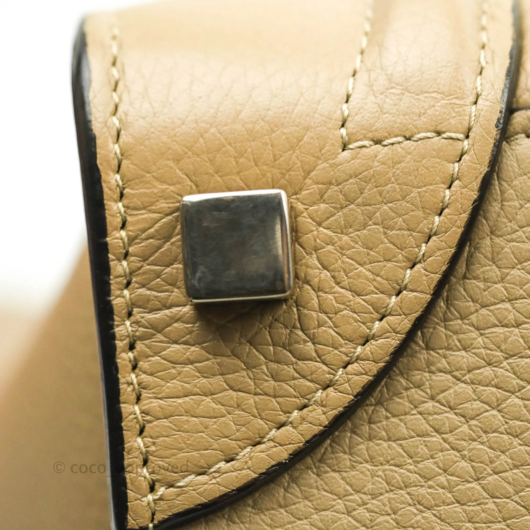 Celine Micro Luggage Handbag Dune Grained Calfskin