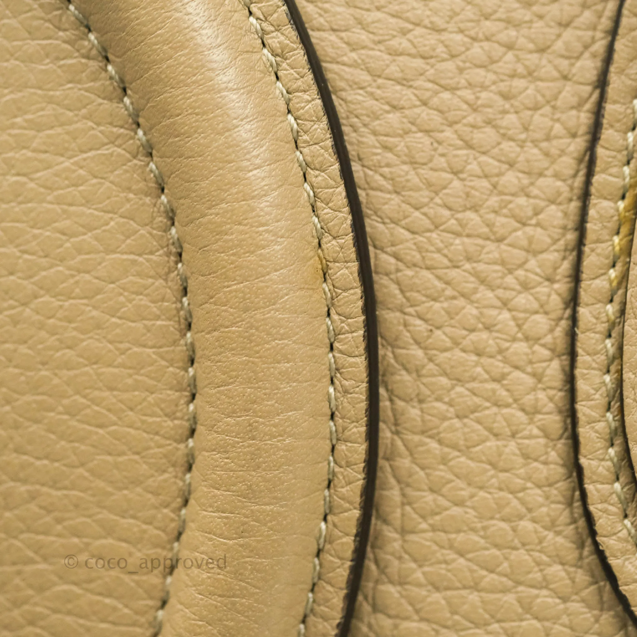 Celine Micro Luggage Handbag Dune Grained Calfskin