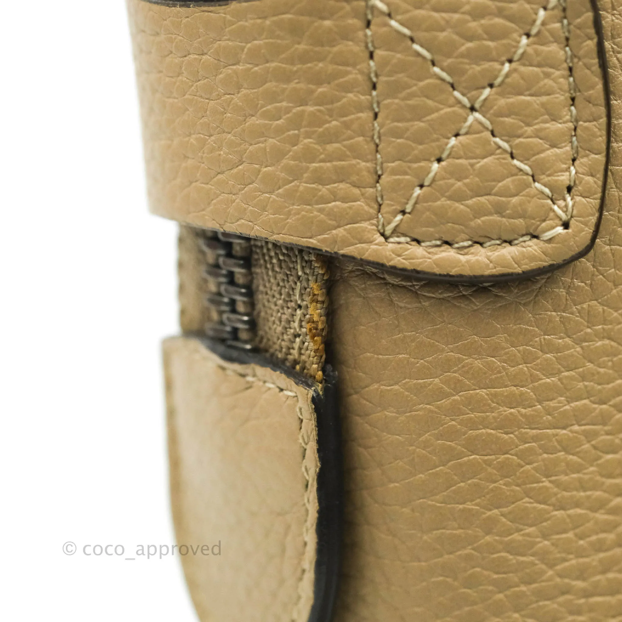 Celine Micro Luggage Handbag Dune Grained Calfskin