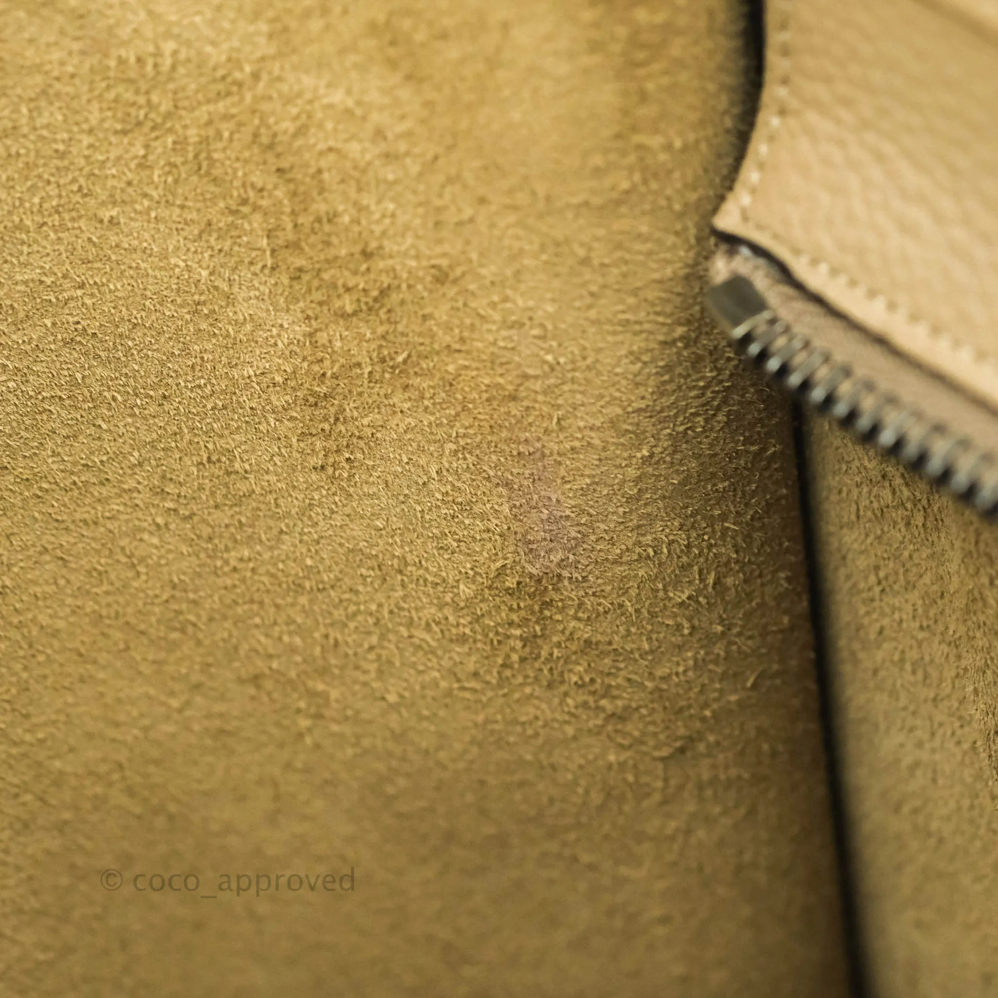 Celine Micro Luggage Handbag Dune Grained Calfskin