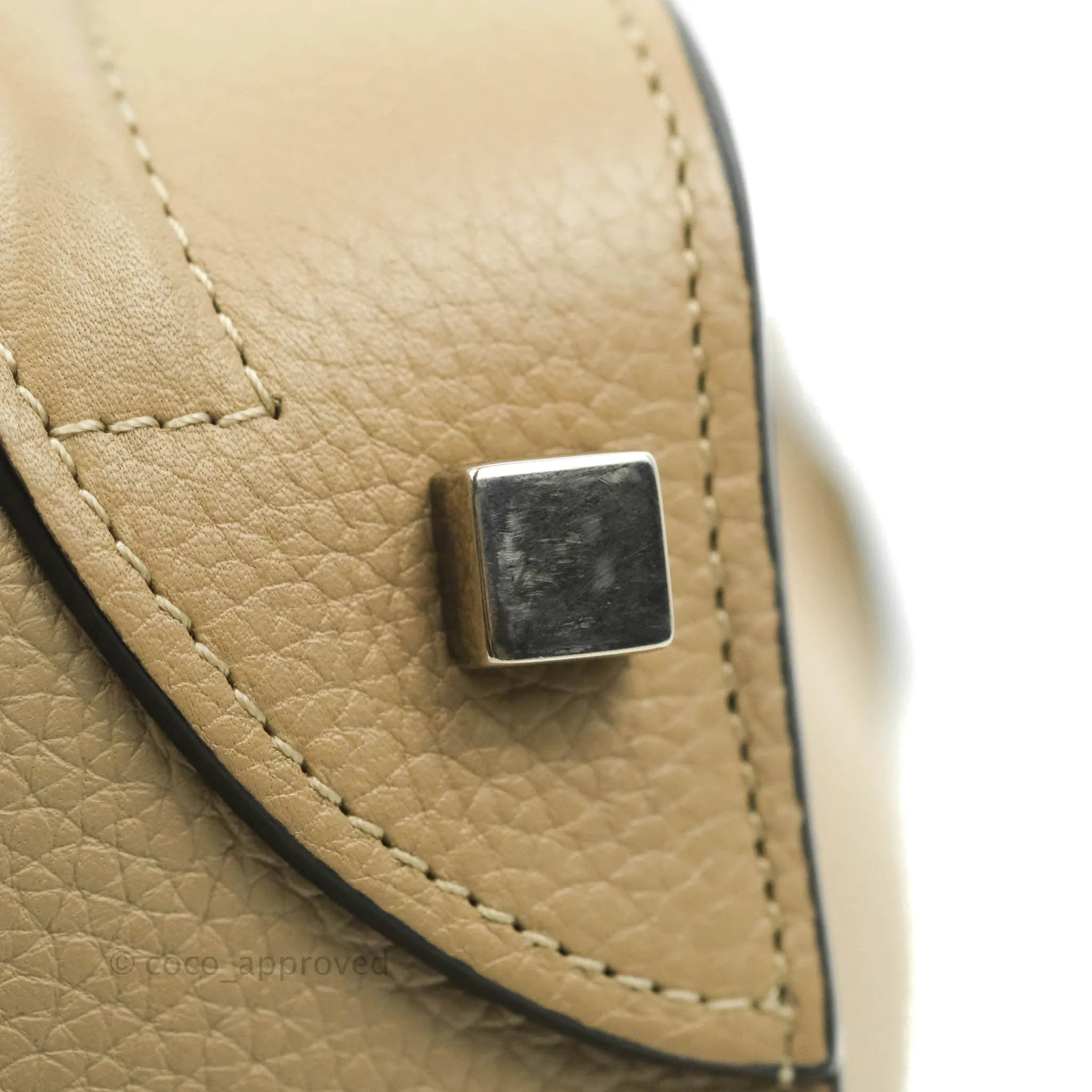 Celine Micro Luggage Handbag Dune Grained Calfskin