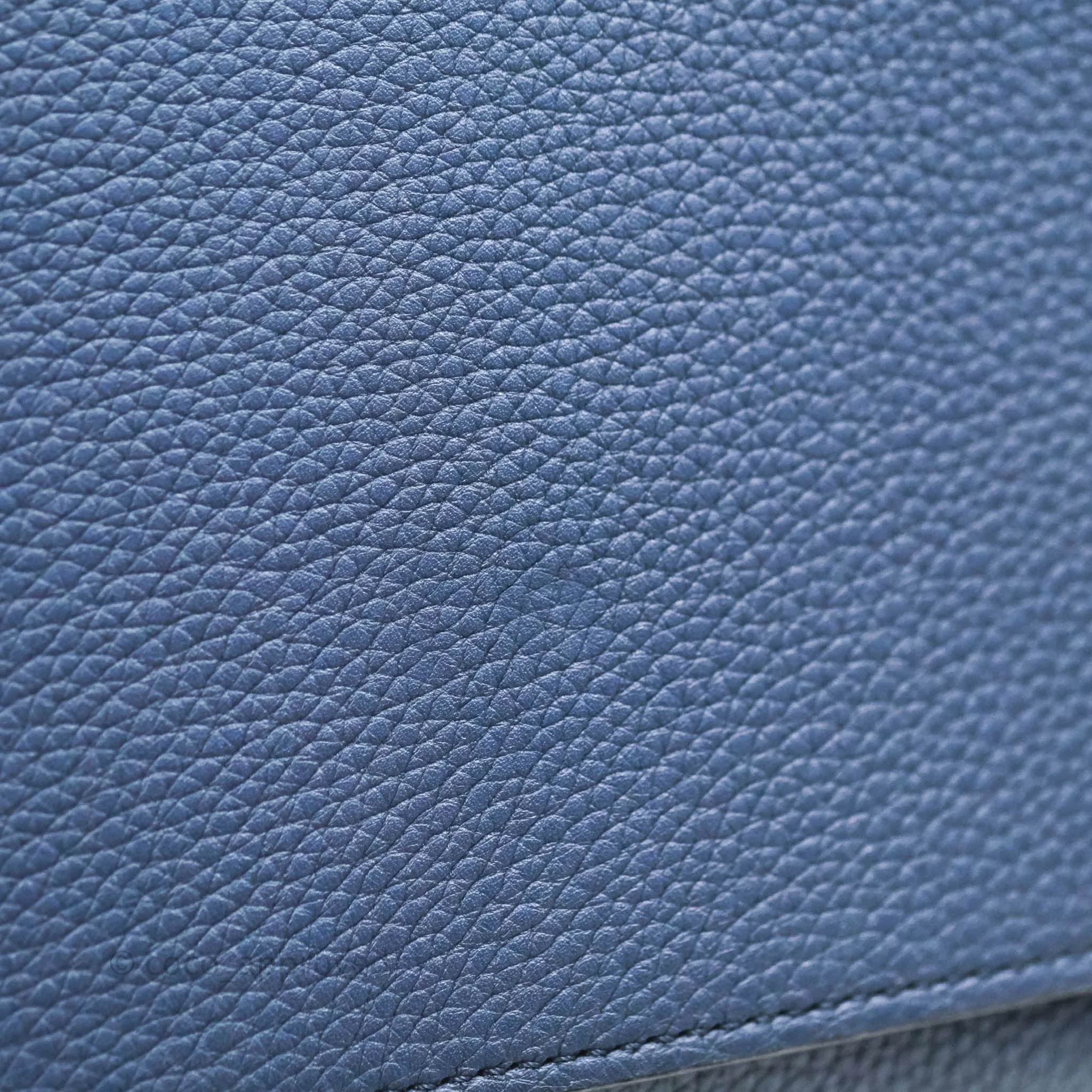 Celine Micro Luggage Handbag Navy Grained Calfskin Gold Hardware