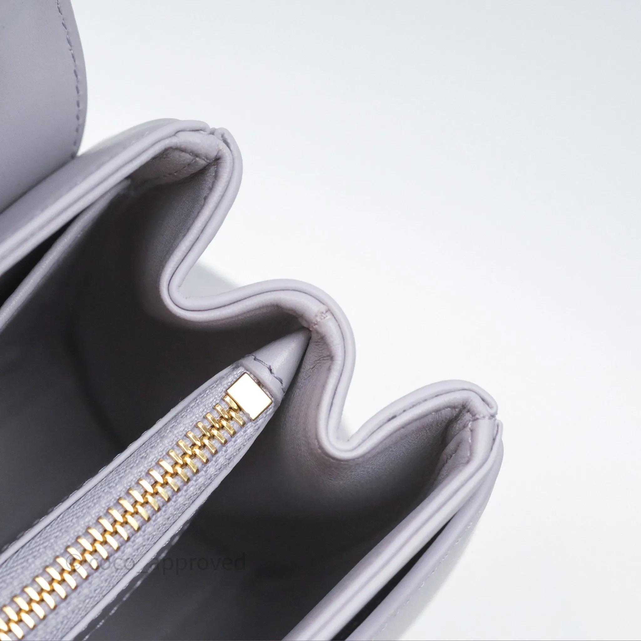 Celine Mini 16 Bag in Satinated Calfskin Light Lilac