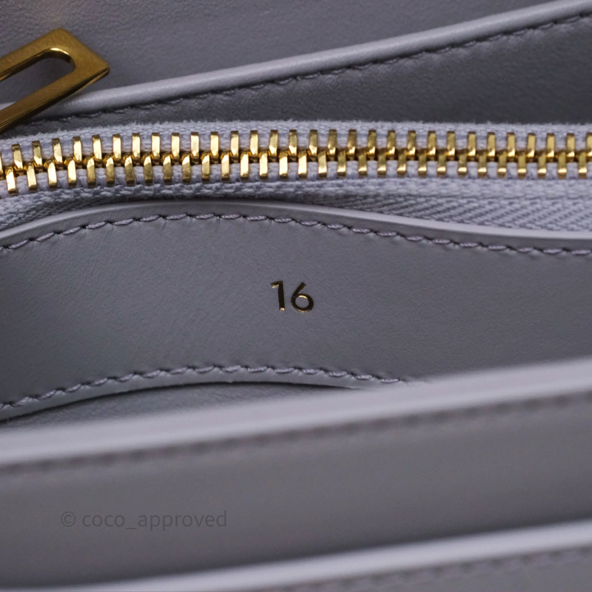 Celine Mini 16 Bag in Satinated Calfskin Light Lilac