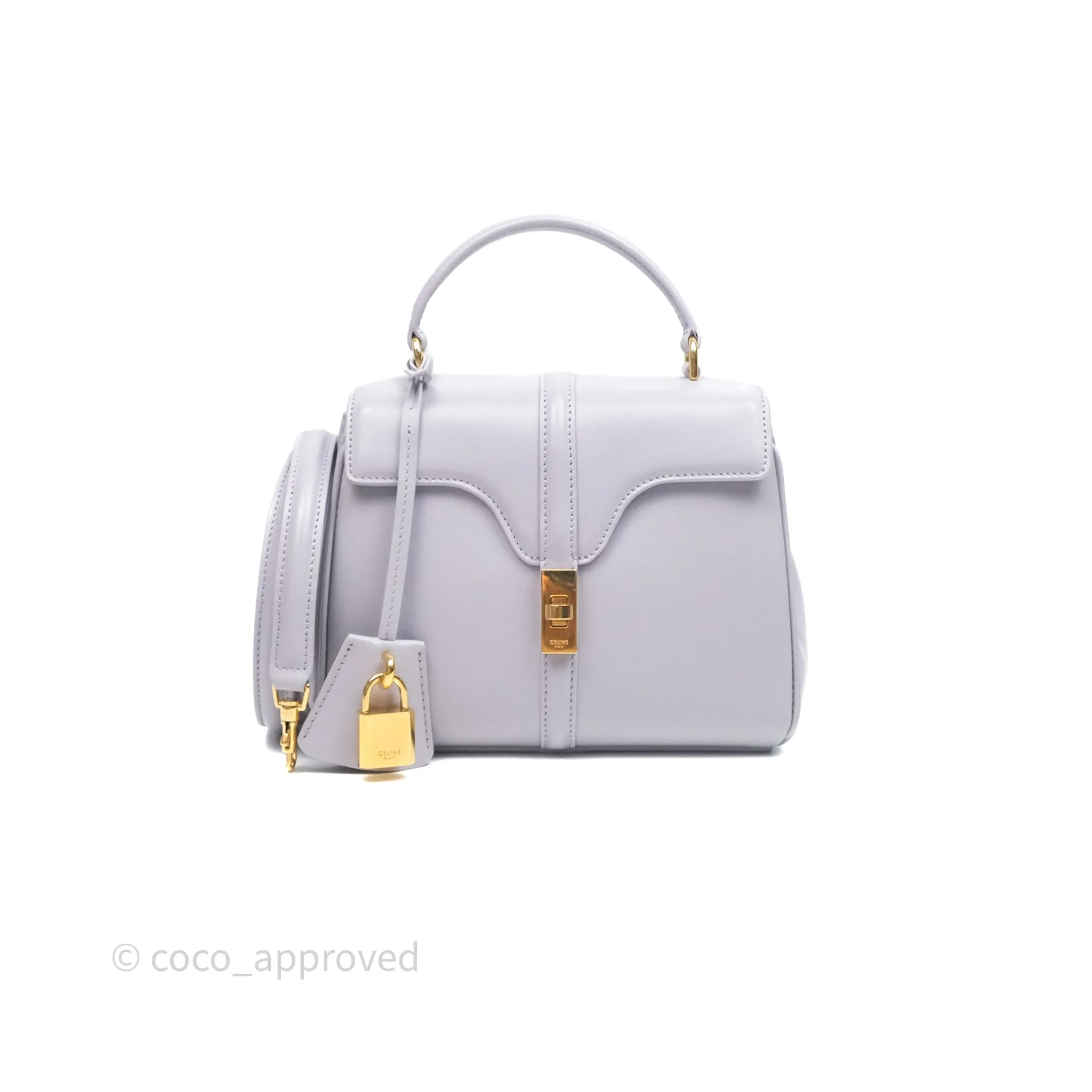Celine Mini 16 Bag in Satinated Calfskin Light Lilac