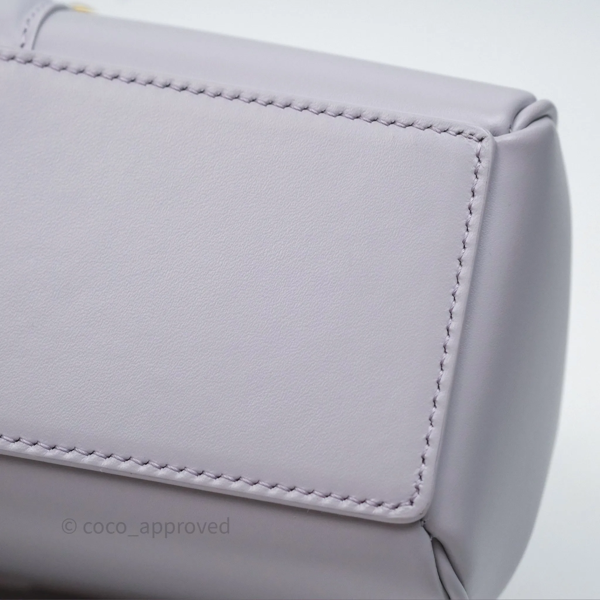 Celine Mini 16 Bag in Satinated Calfskin Light Lilac