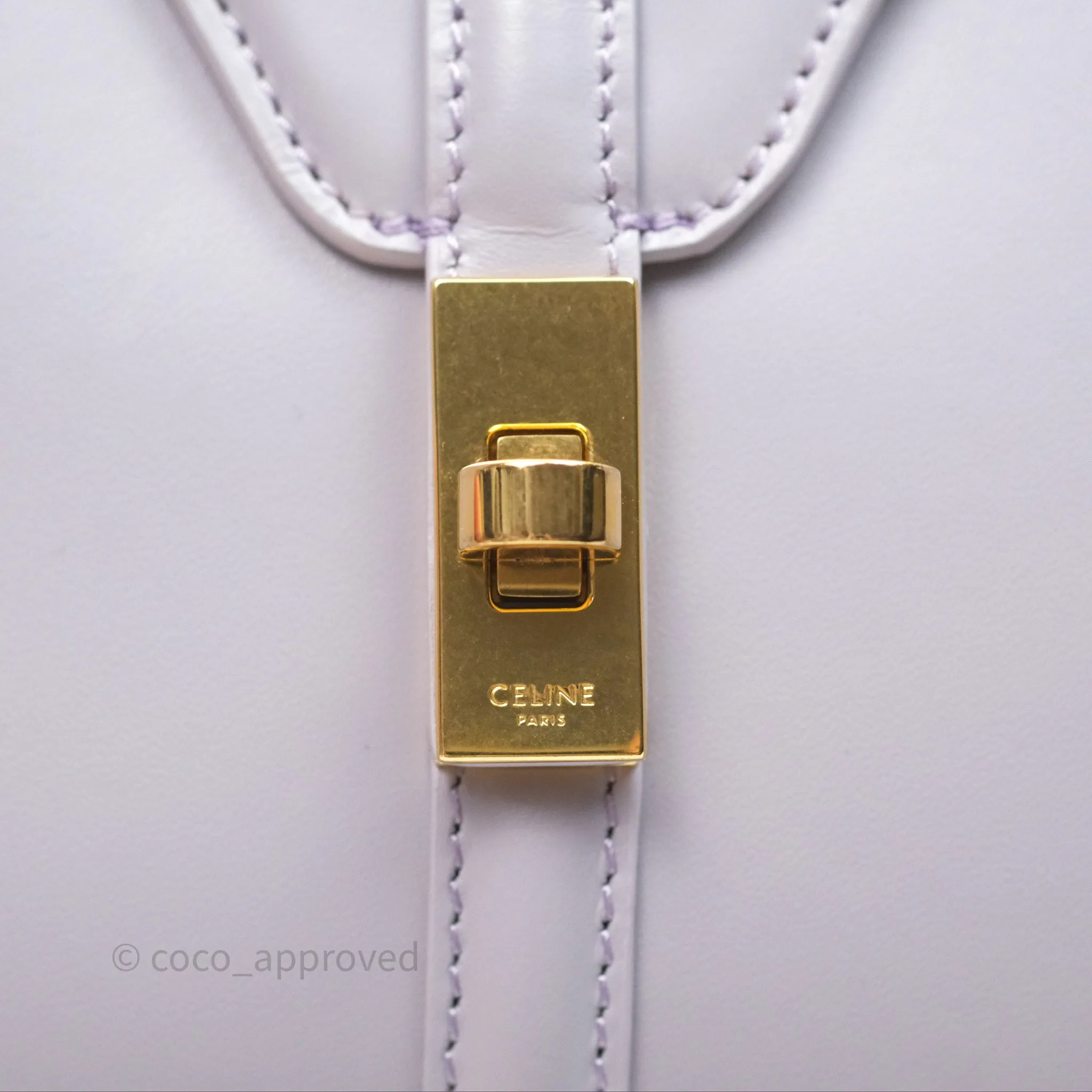 Celine Mini 16 Bag in Satinated Calfskin Light Lilac