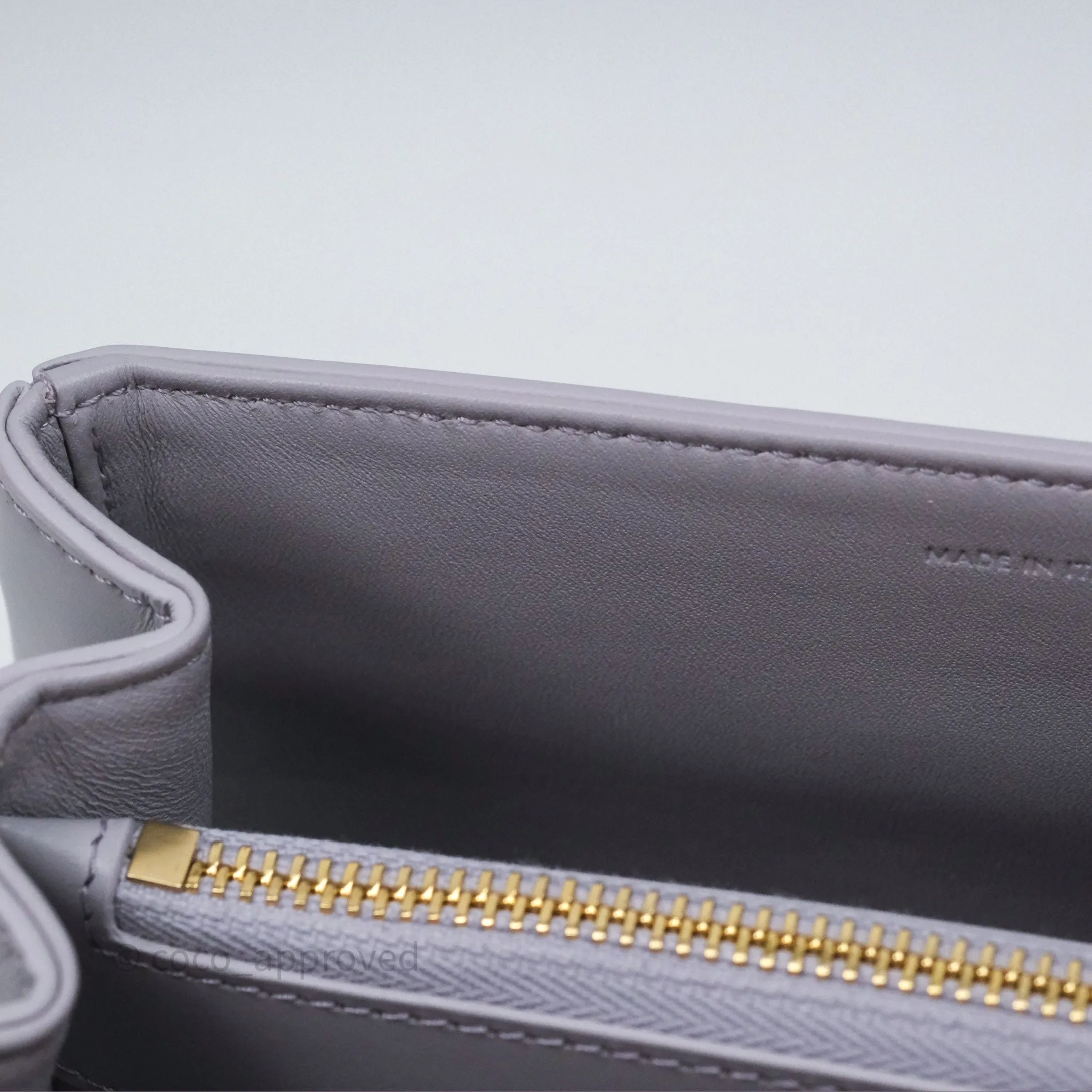Celine Mini 16 Bag in Satinated Calfskin Light Lilac