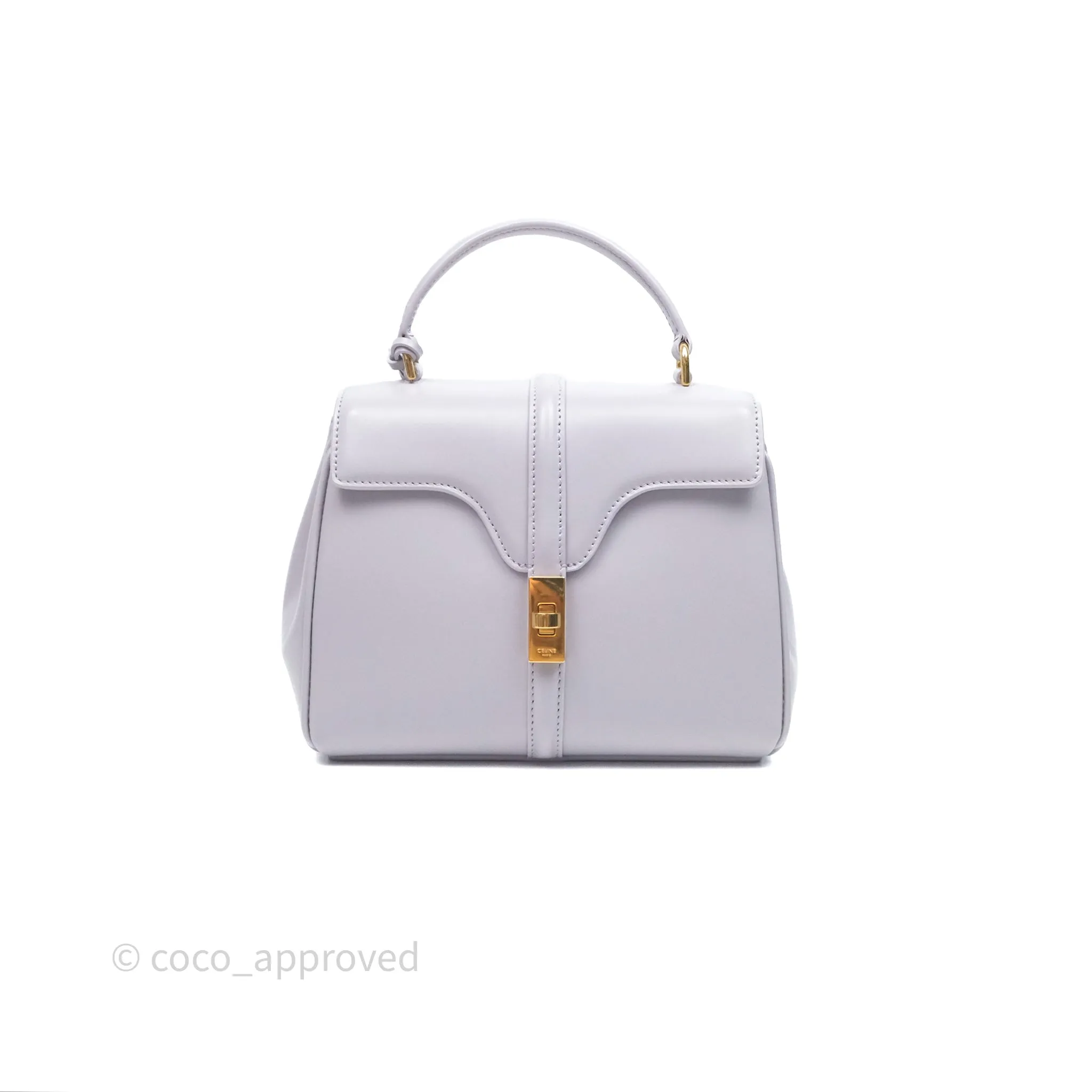 Celine Mini 16 Bag in Satinated Calfskin Light Lilac