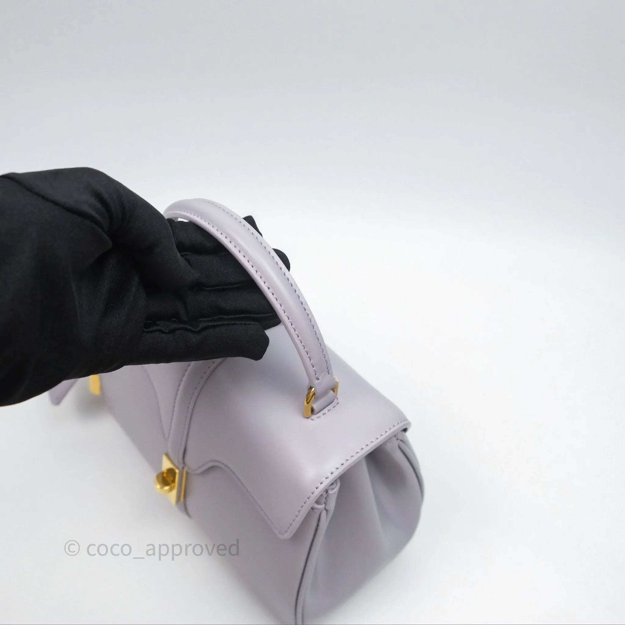 Celine Mini 16 Bag in Satinated Calfskin Light Lilac