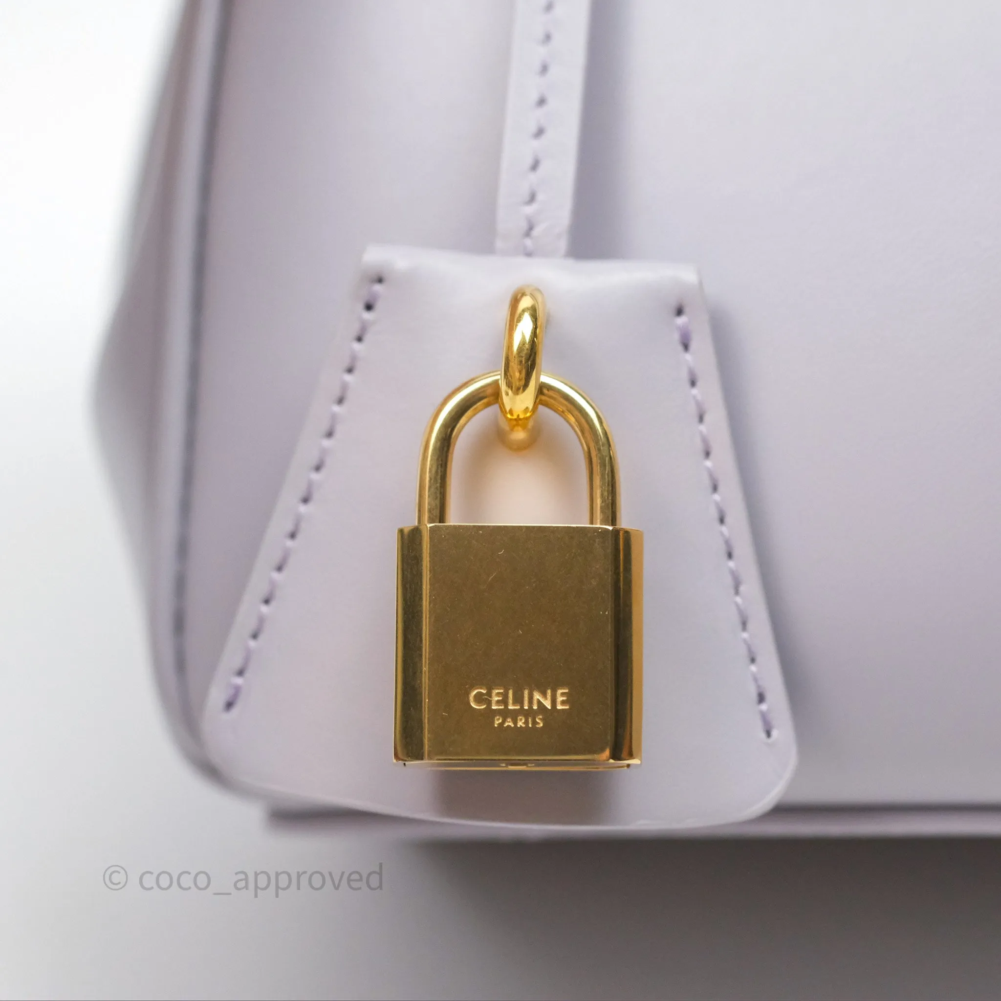 Celine Mini 16 Bag in Satinated Calfskin Light Lilac
