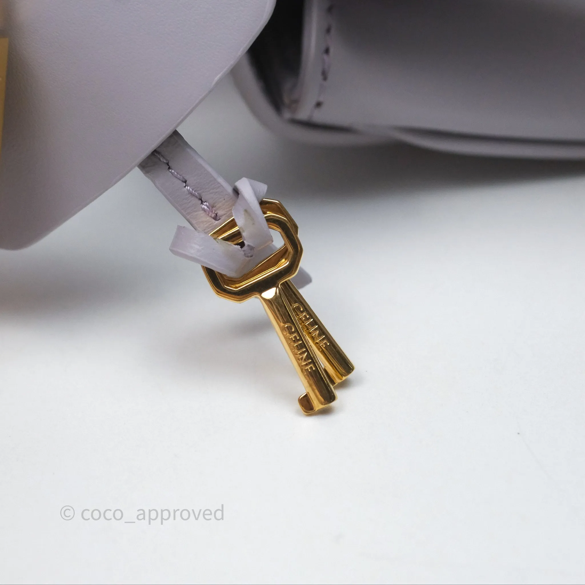 Celine Mini 16 Bag in Satinated Calfskin Light Lilac