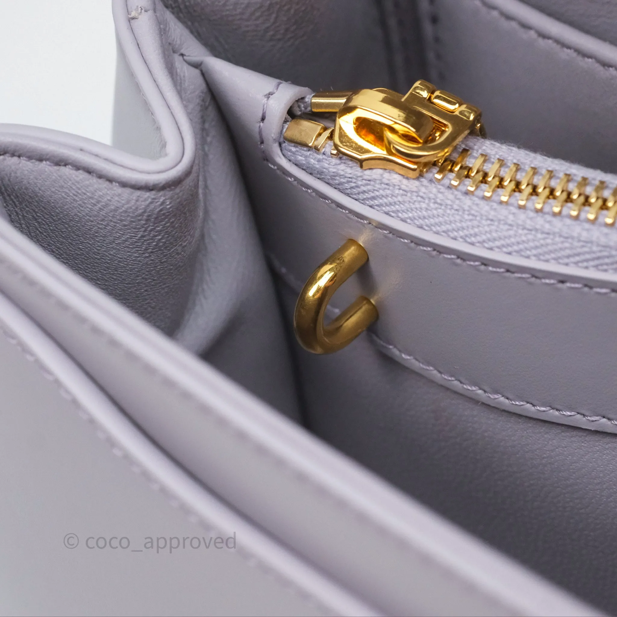 Celine Mini 16 Bag in Satinated Calfskin Light Lilac