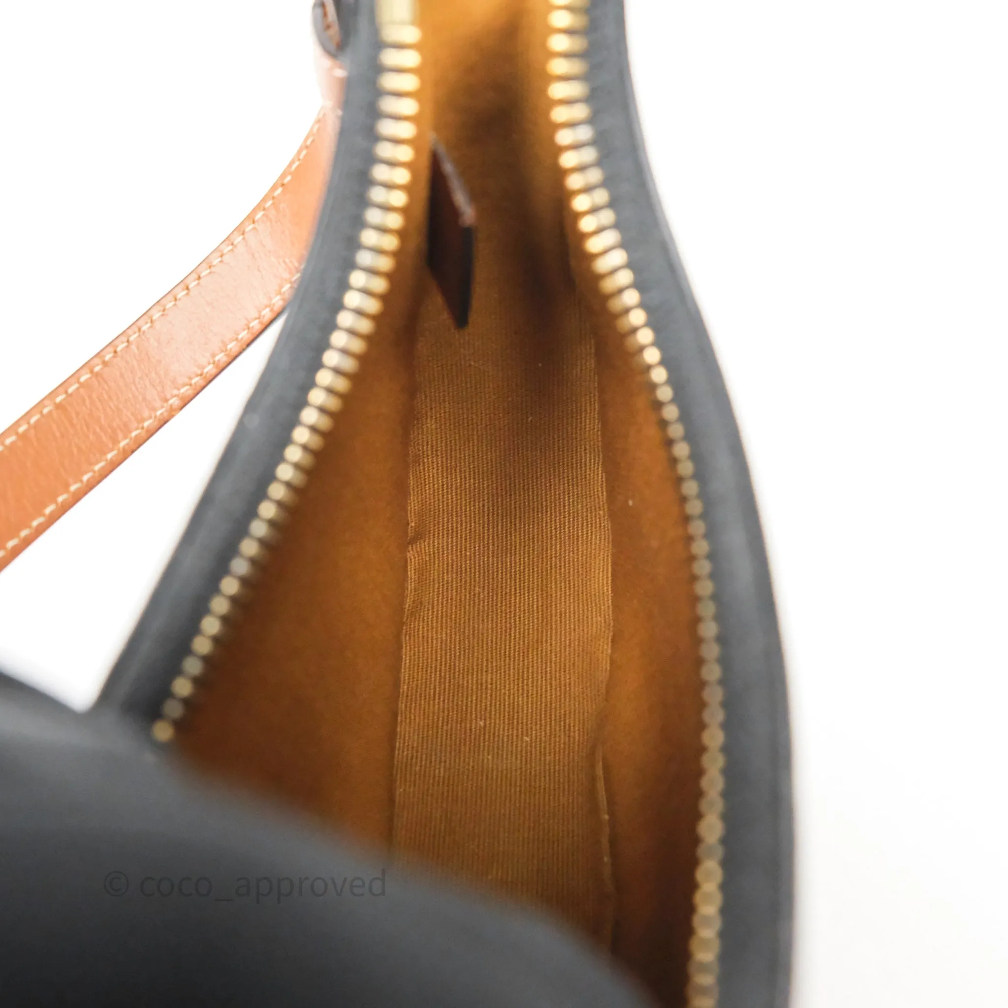 Celine Mini Ava Bag In Triomphe Canvas Calfskin Tan