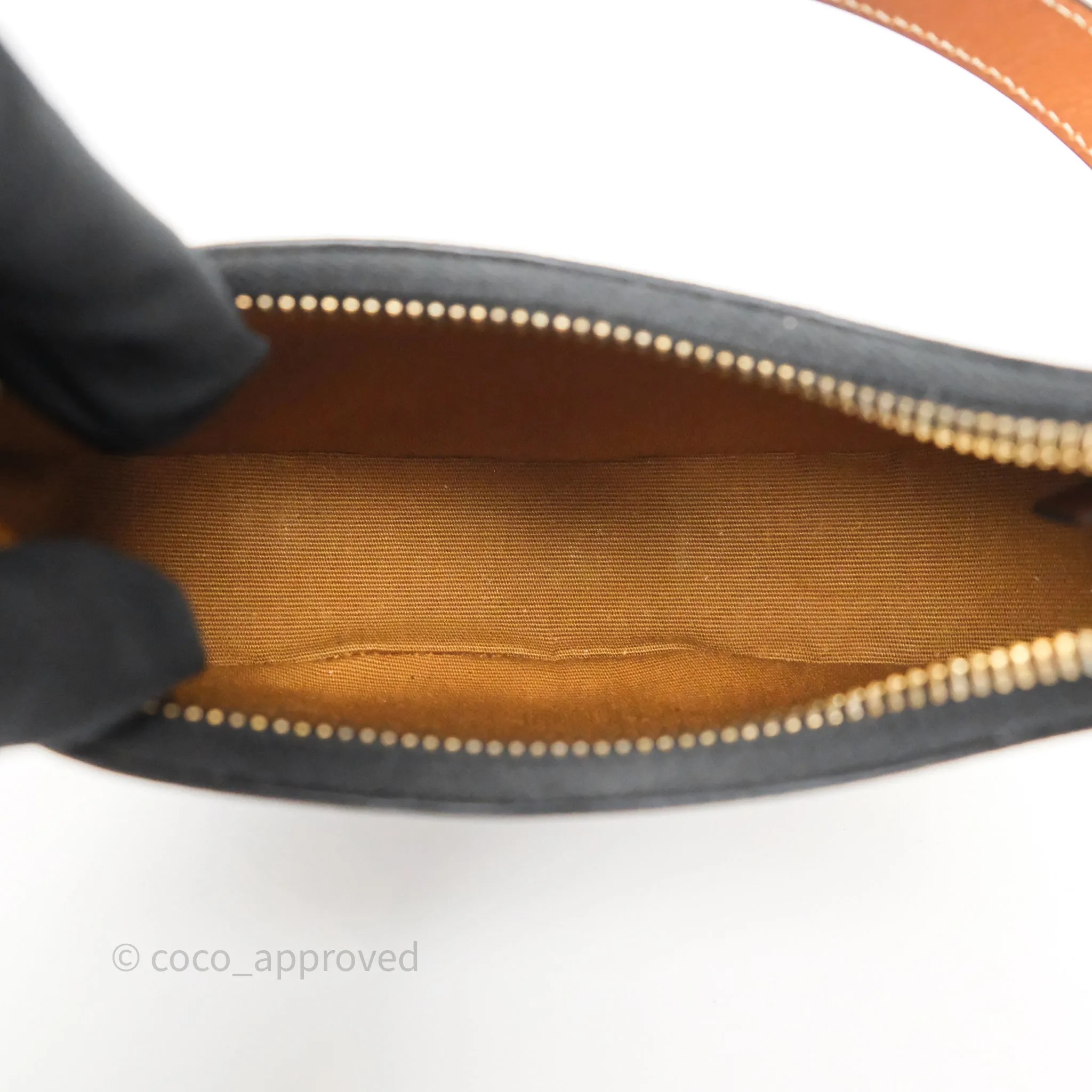 Celine Mini Ava Bag In Triomphe Canvas Calfskin Tan
