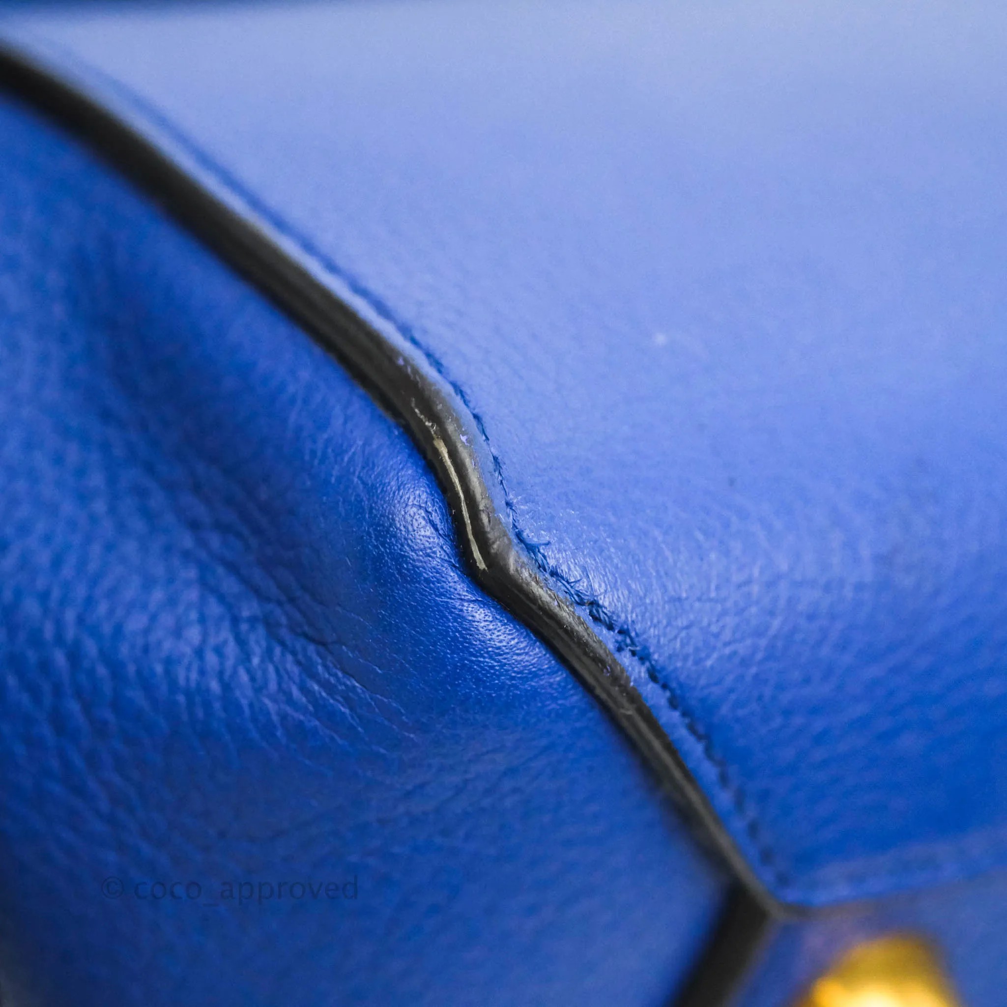 Celine Mini Belt Bag Blue Grained Calfskin Gold Hardware